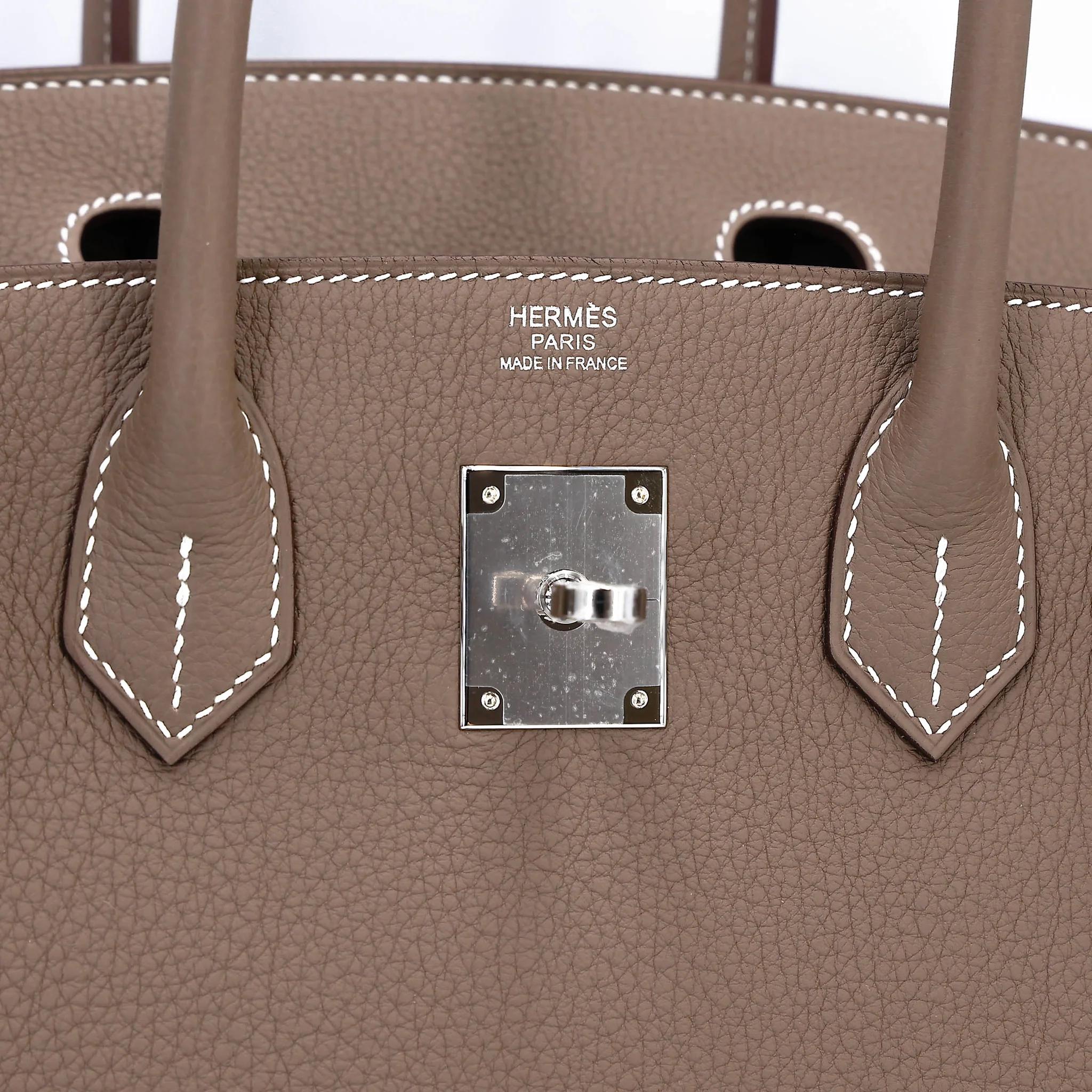 Brand New ( Rank N ) HERMÈS Birkin 30 Etoupe (18) Togo Palladium hardware G (2026) - 10