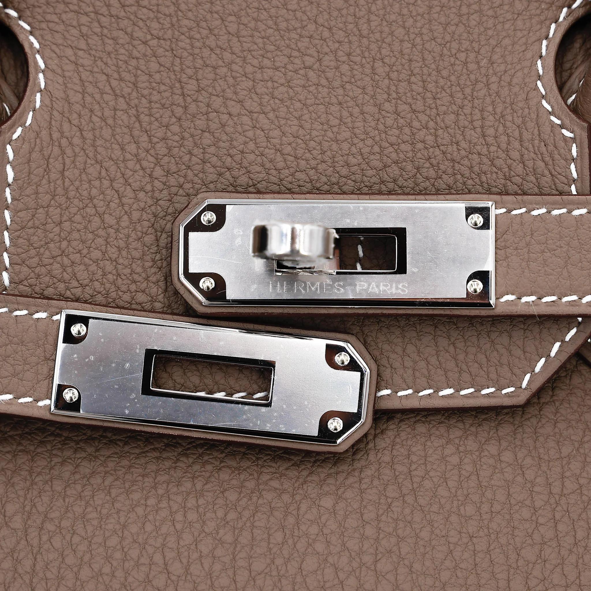 Brand New ( Rank N ) HERMÈS Birkin 30 Etoupe (18) Togo Palladium hardware G (2026) - 8