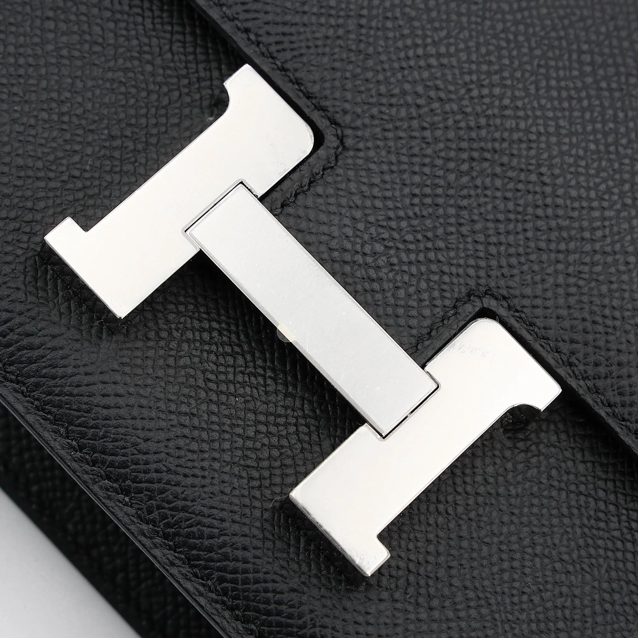 未使用保存品 HERMÈS 愛馬仕 Constance 康康 Elan 89 黑色 Noir (Black) Epsom牛皮 銀扣 W刻 2024年 - 8