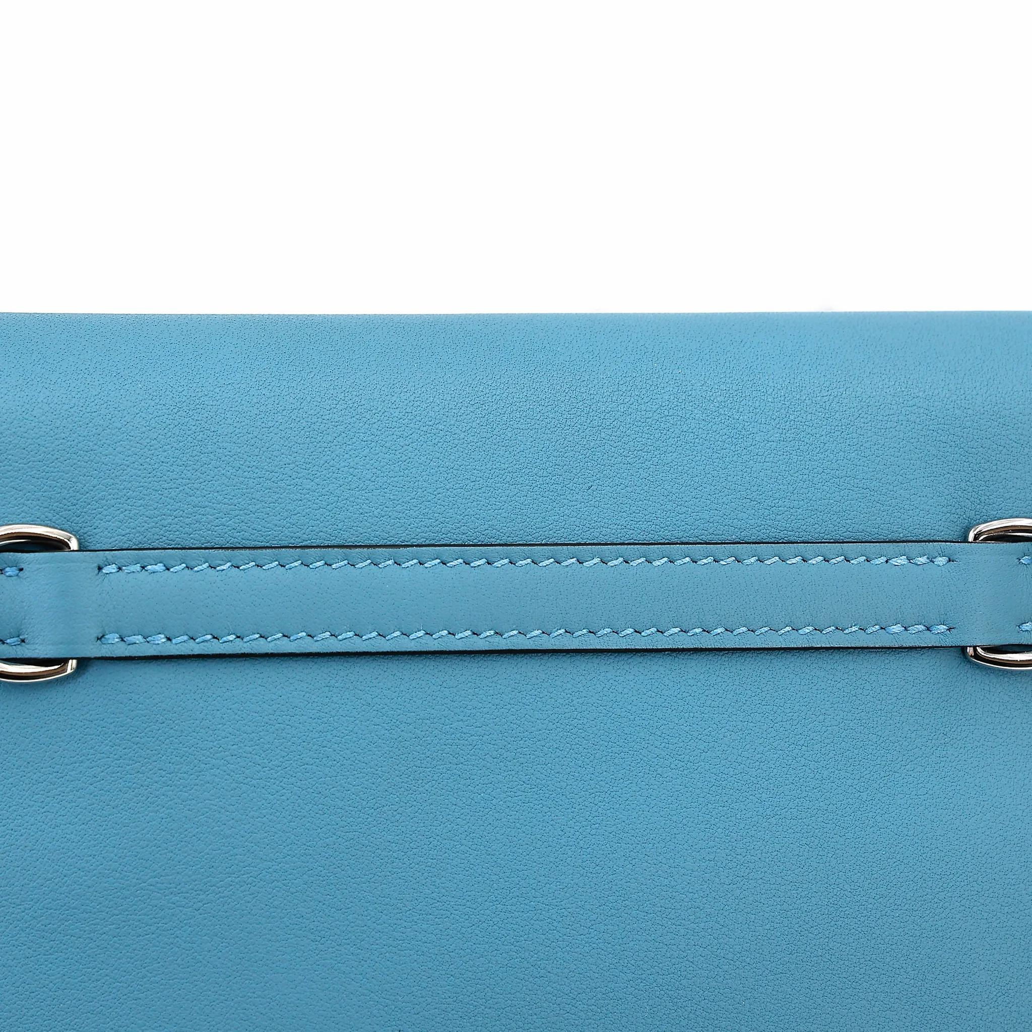 Unused ( Rank NS ) HERMÈS Limited Edition Kelly Danse Anate New Bleu Jean (D2) Swift Palladium hardware B (2023) - 11