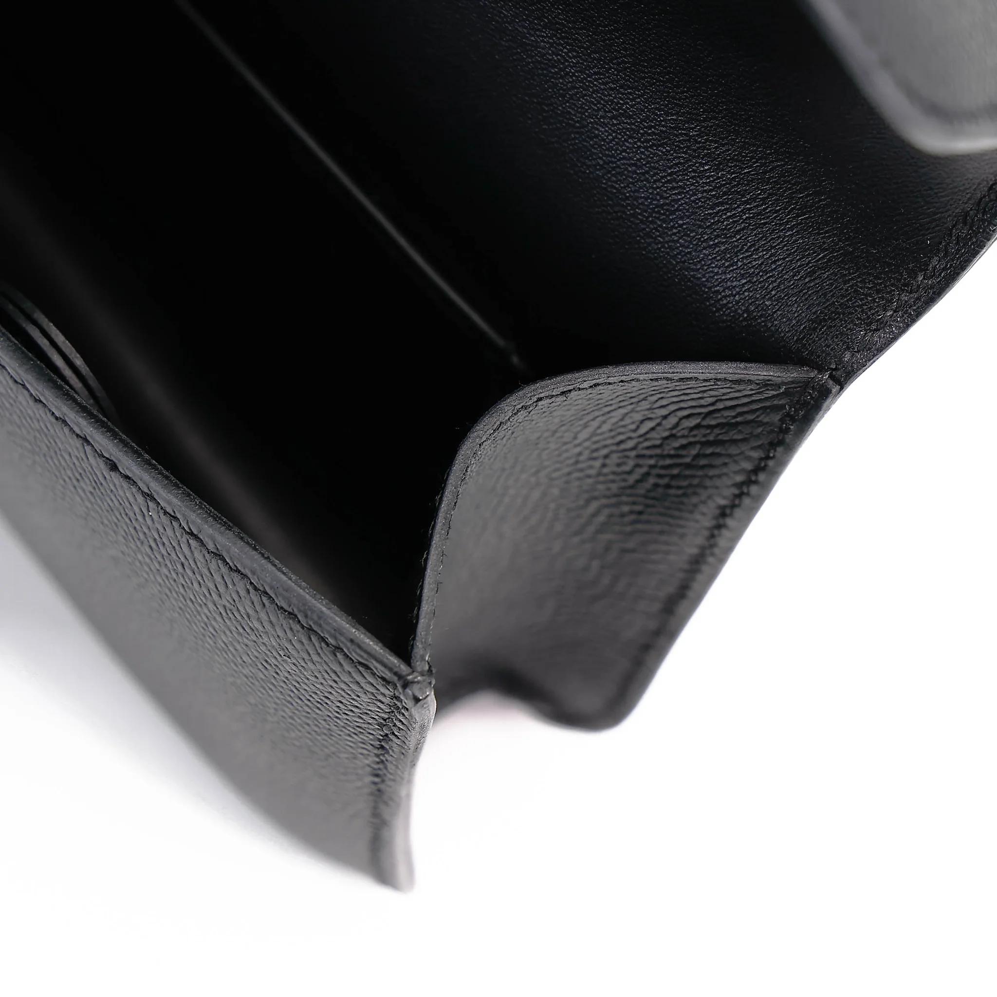 未使用保存品 HERMÈS 愛馬仕 Constance 康康 Elan 89 黑色 Noir (Black) Epsom牛皮 銀扣 W刻 2024年 - 14