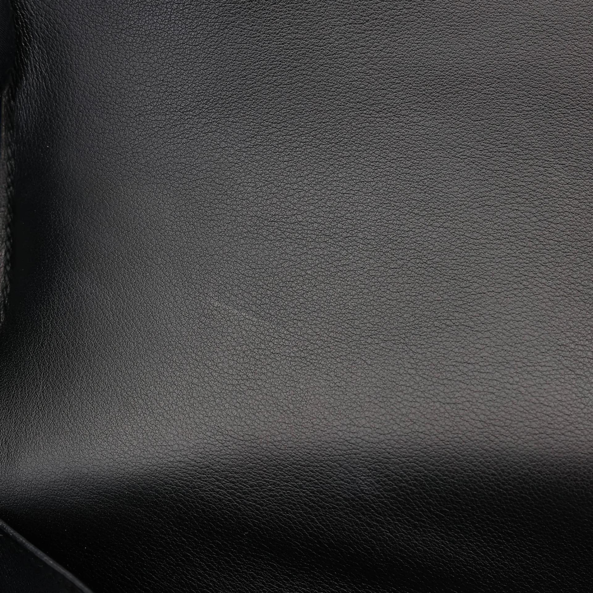 Very Good ( Rank A) HERMÈS Constance 24 Noir (89) Toile H canvas Swift Palladium hardware D (2019) - 22