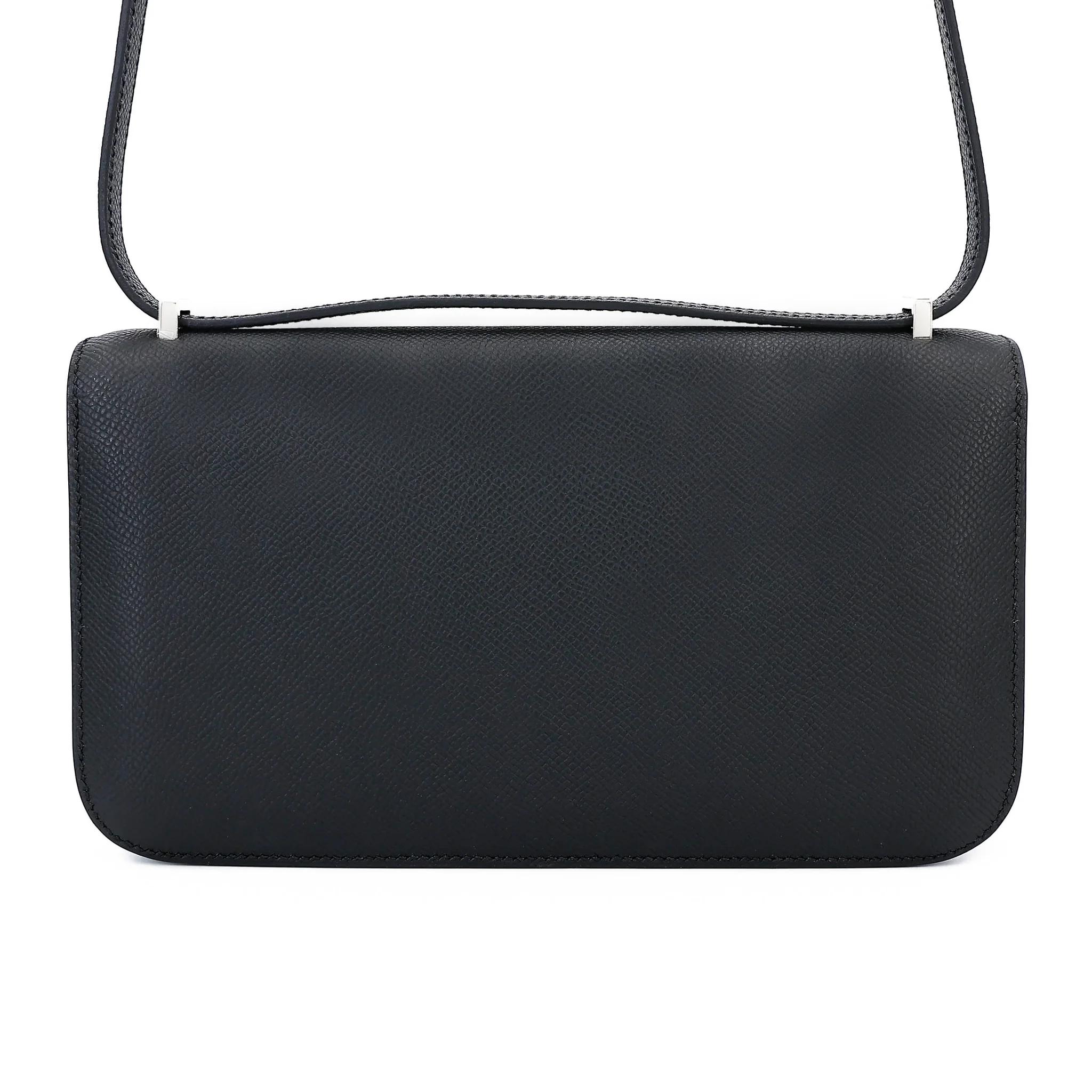 未使用保存品 HERMÈS 愛馬仕 Constance 康康 Elan 89 黑色 Noir (Black) Epsom牛皮 銀扣 W刻 2024年 - 2