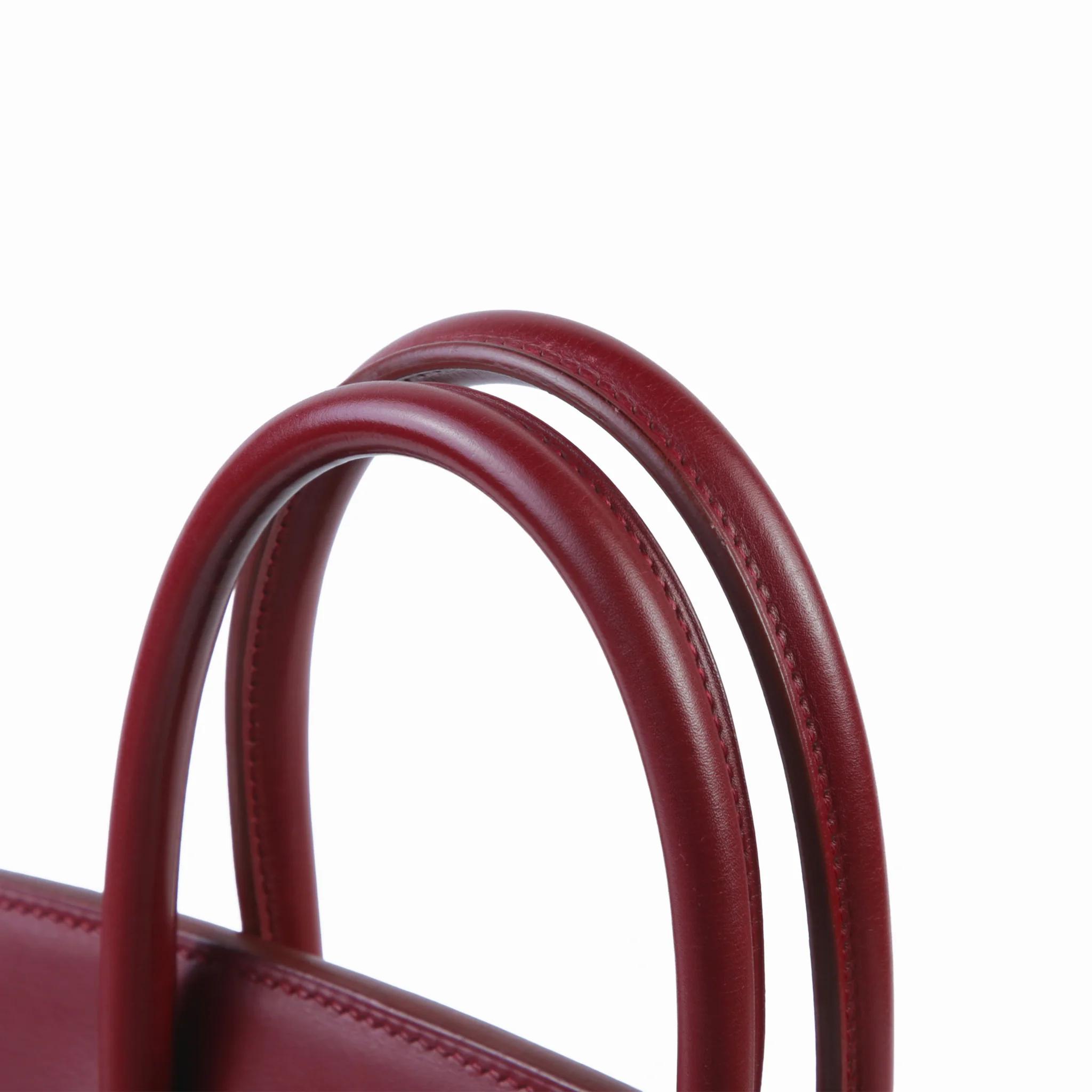 Very Good ( Rank A) HERMÈS Birkin 30 Rouge H (55) Toile H canvas Box-calf Gold hardware Square C (1999) - 3