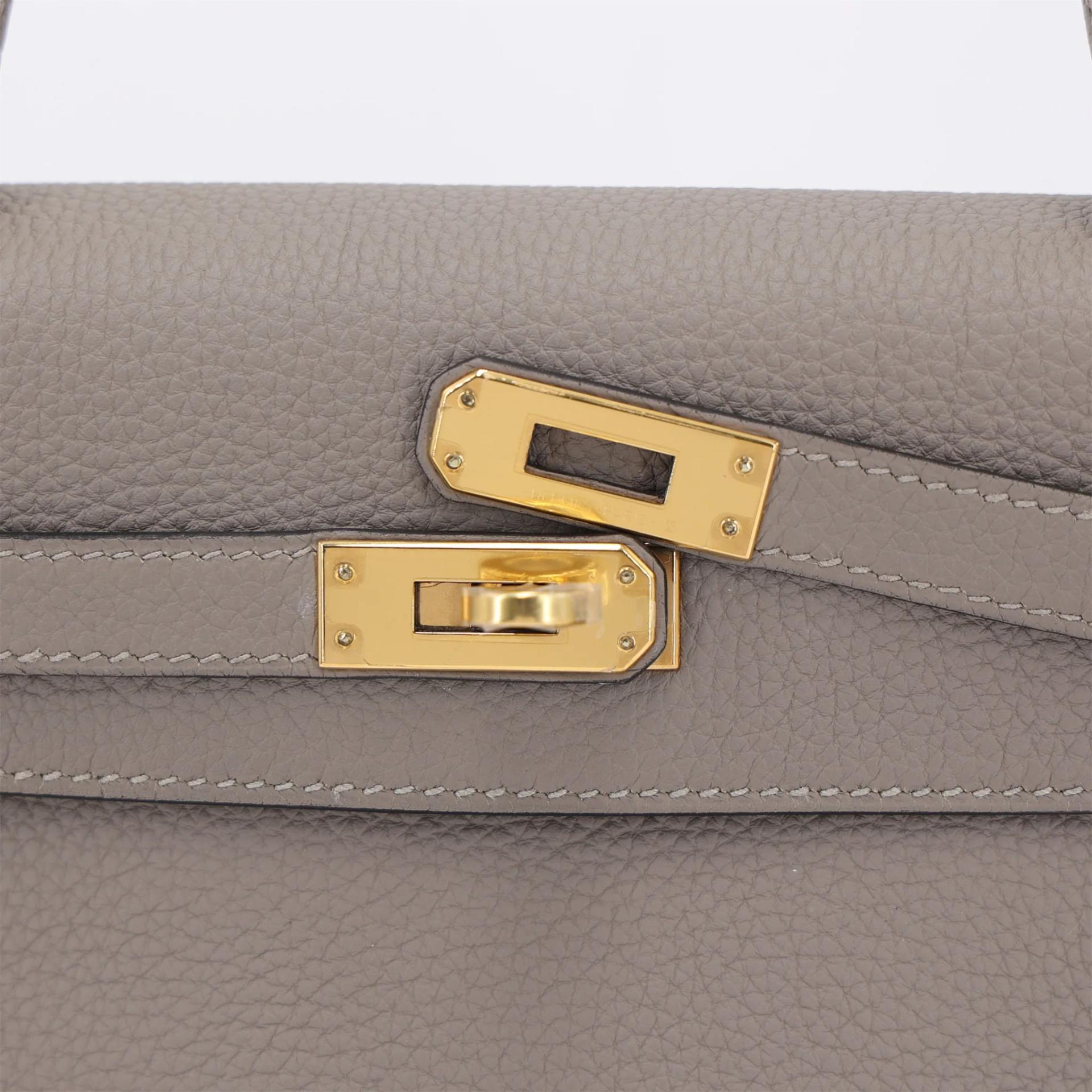 ランク SA HERMÈS エルメス ケリー25 グリアスファルト (M8) トゴ ゴールド金具 A刻印 (2017) - 8