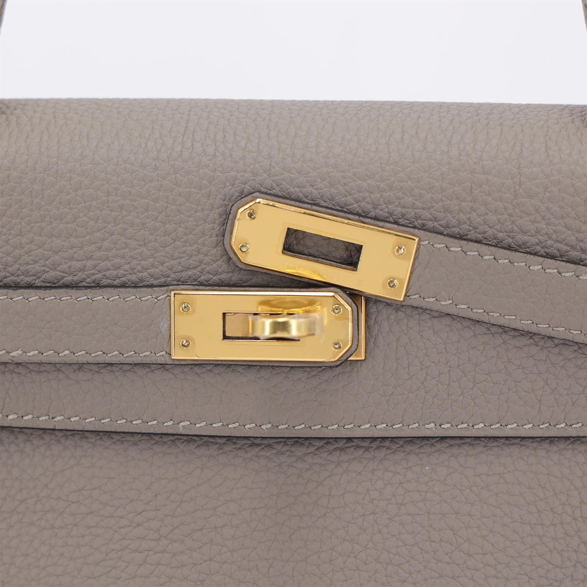 SA超美品 HERMÈS 愛馬仕 Kelly 25 M8 銀河灰 Gris Asphalte Togo小牛皮 金扣 A刻 2017年 - 8