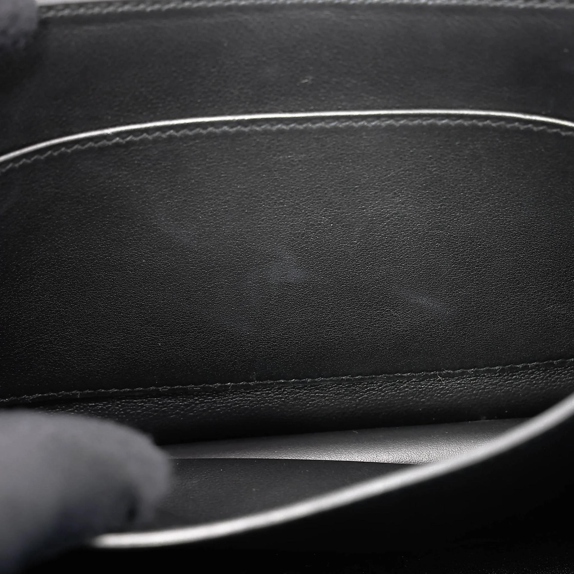 Very Good ( Rank A) HERMÈS Constance 24 Noir (89) Toile H canvas Swift Palladium hardware D (2019) - 30