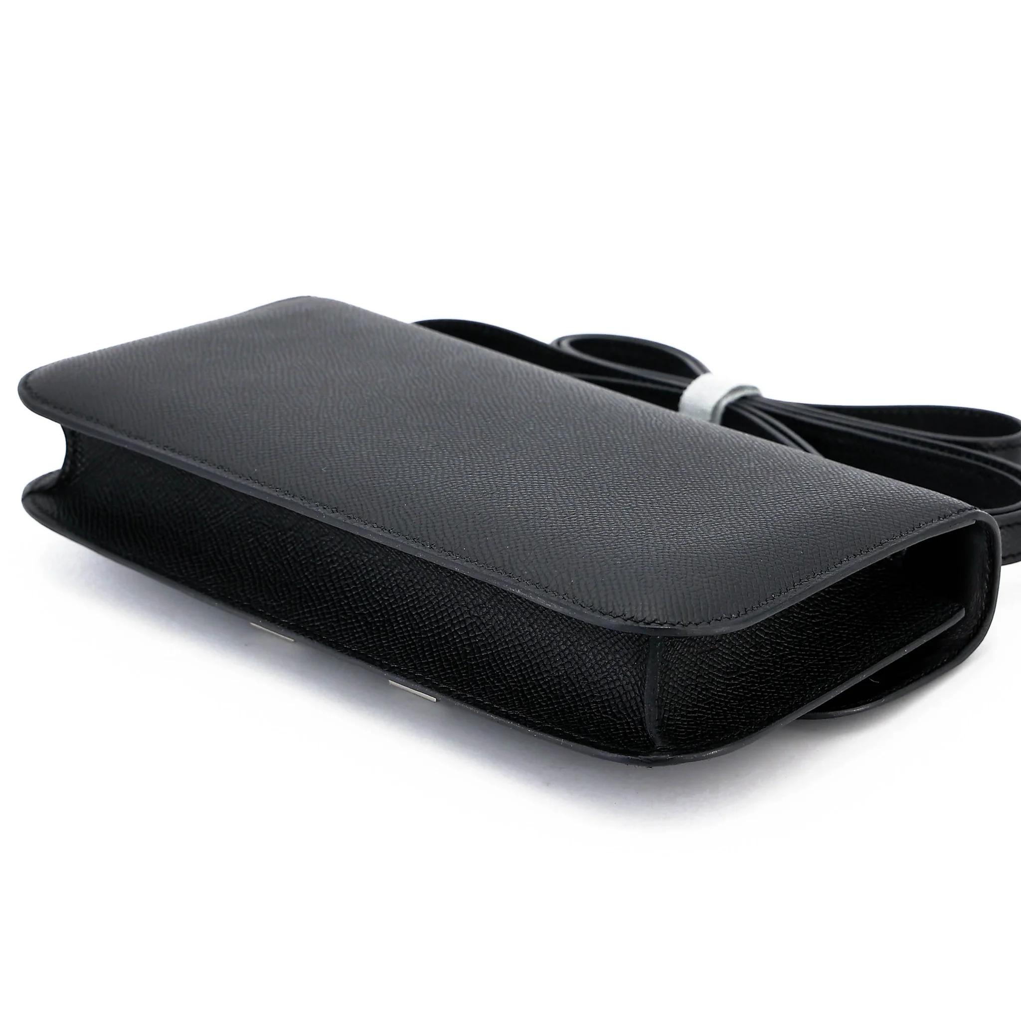 未使用保存品 HERMÈS 愛馬仕 Constance 康康 Elan 89 黑色 Noir (Black) Epsom牛皮 銀扣 W刻 2024年 - 6