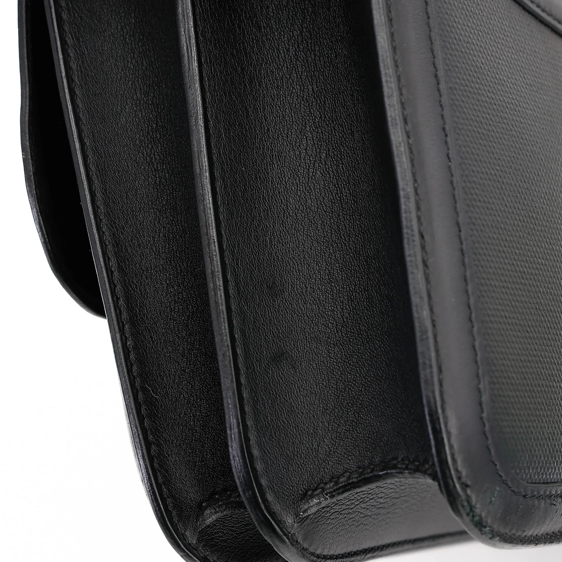 Very Good ( Rank A) HERMÈS Constance 24 Noir (89) Toile H canvas Swift Palladium hardware D (2019) - 14