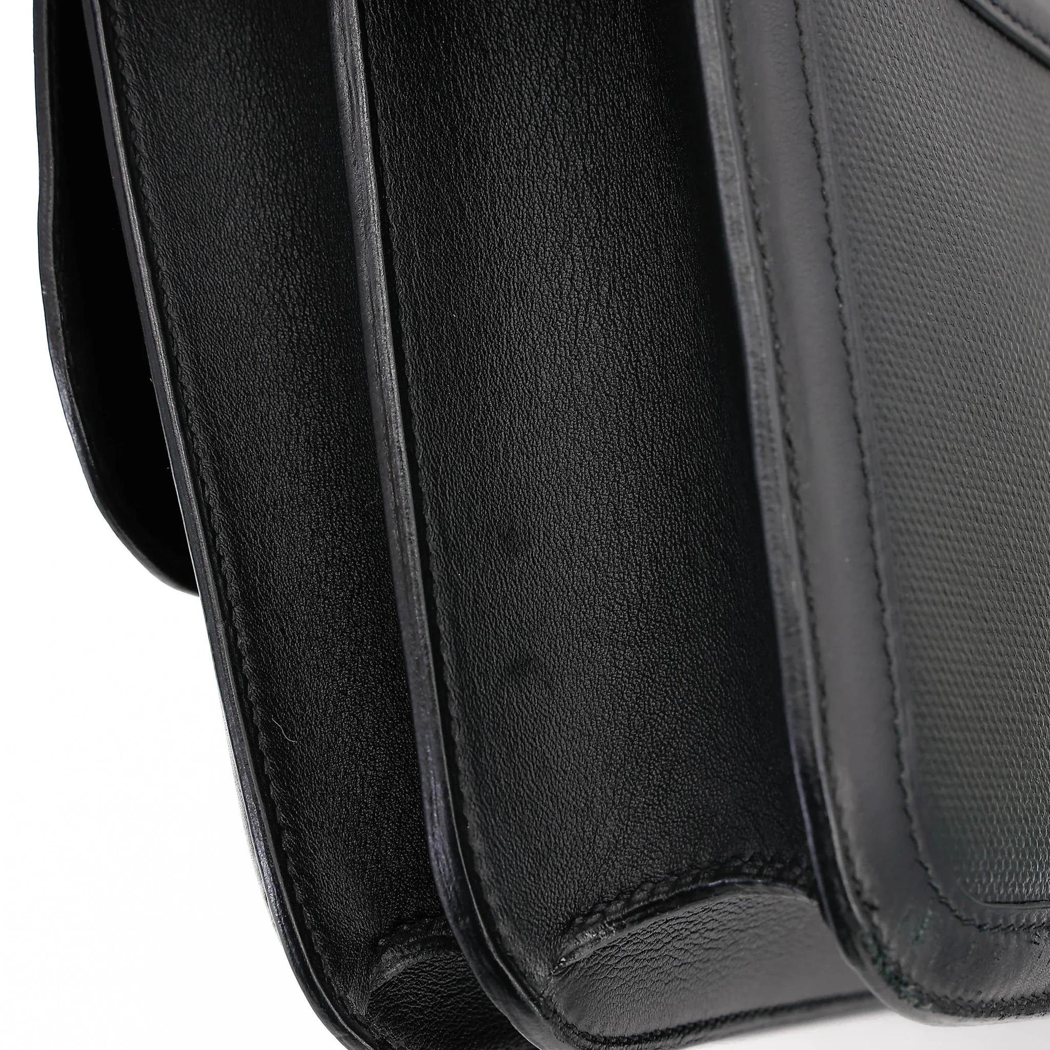 A美品 HERMÈS 愛馬仕 Constance 康康 24 89 黑色 Noir (Black) Toile H 帆布 Swift牛皮 銀扣 D刻 2019年 - 14