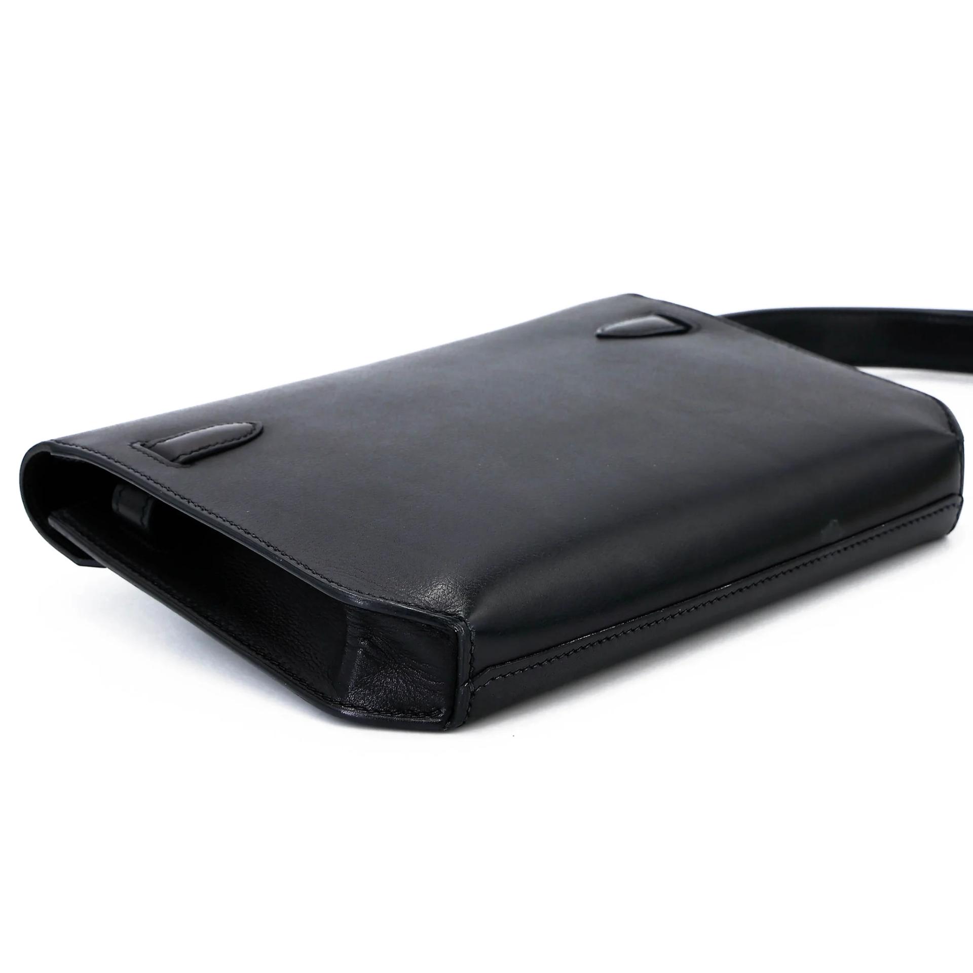 中古AB HERMÈS 爱马仕 Kelly depeches 25 公文包 89 黑色 Noir (Black) Evergrain皮 金扣 Y刻 2020年 - 7