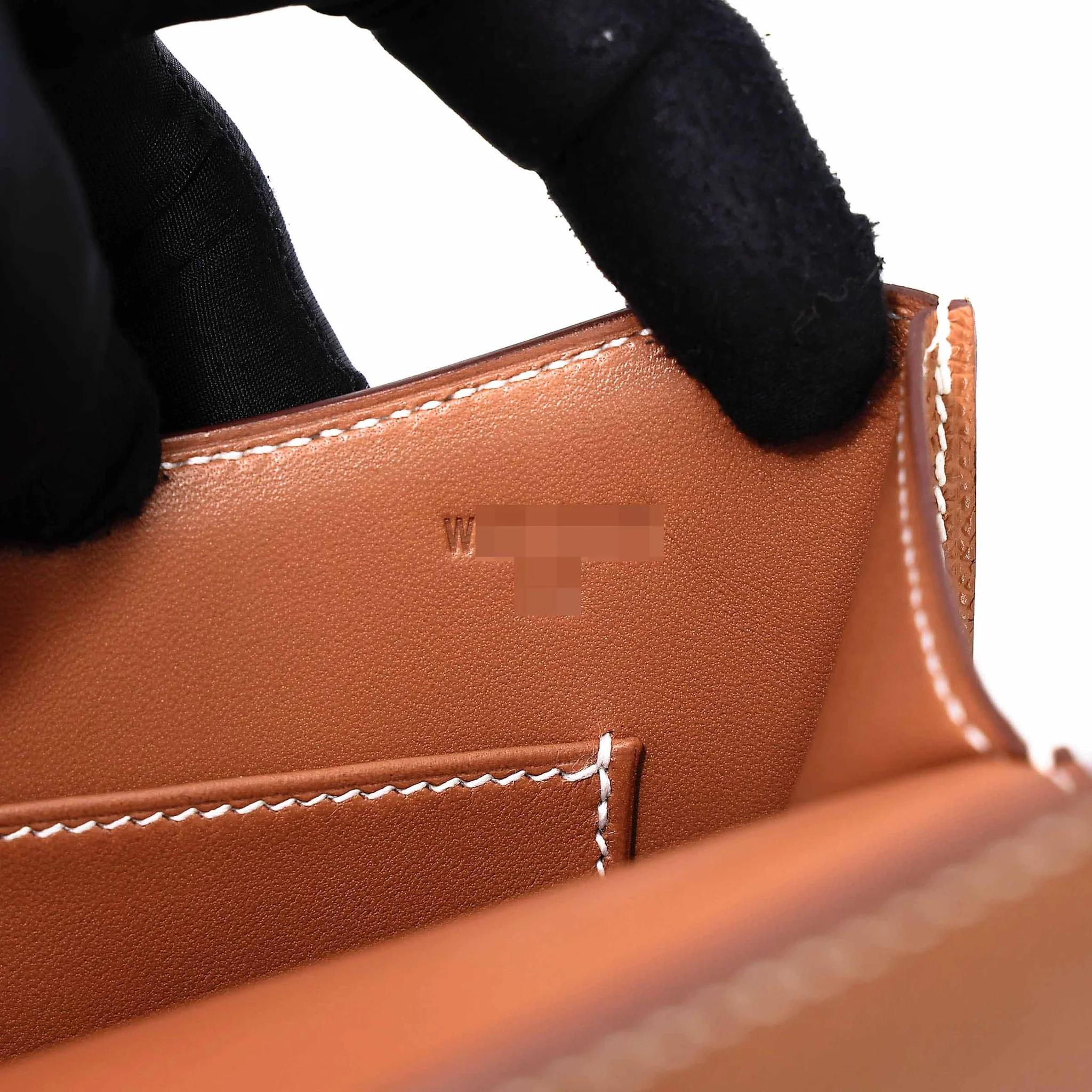 未使用保存品 HERMÈS 愛馬仕 Constance 康康 Elan 37 金棕色 Gold Epsom牛皮 銀扣 W刻 2024年 - 13