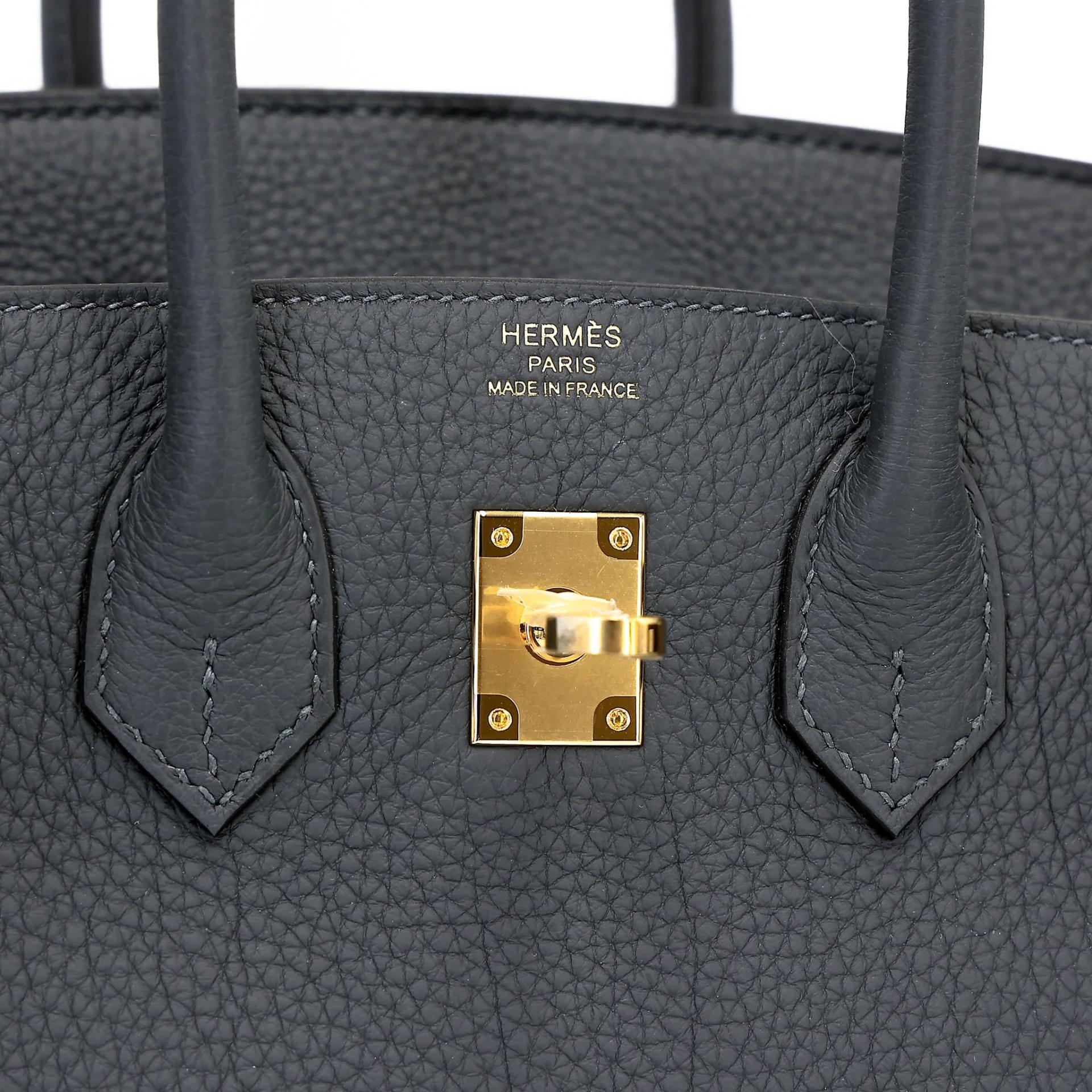 Brand New ( Rank N ) HERMÈS Birkin 25 Gris misty (H0) Togo Gold hardware G (2026) - 10
