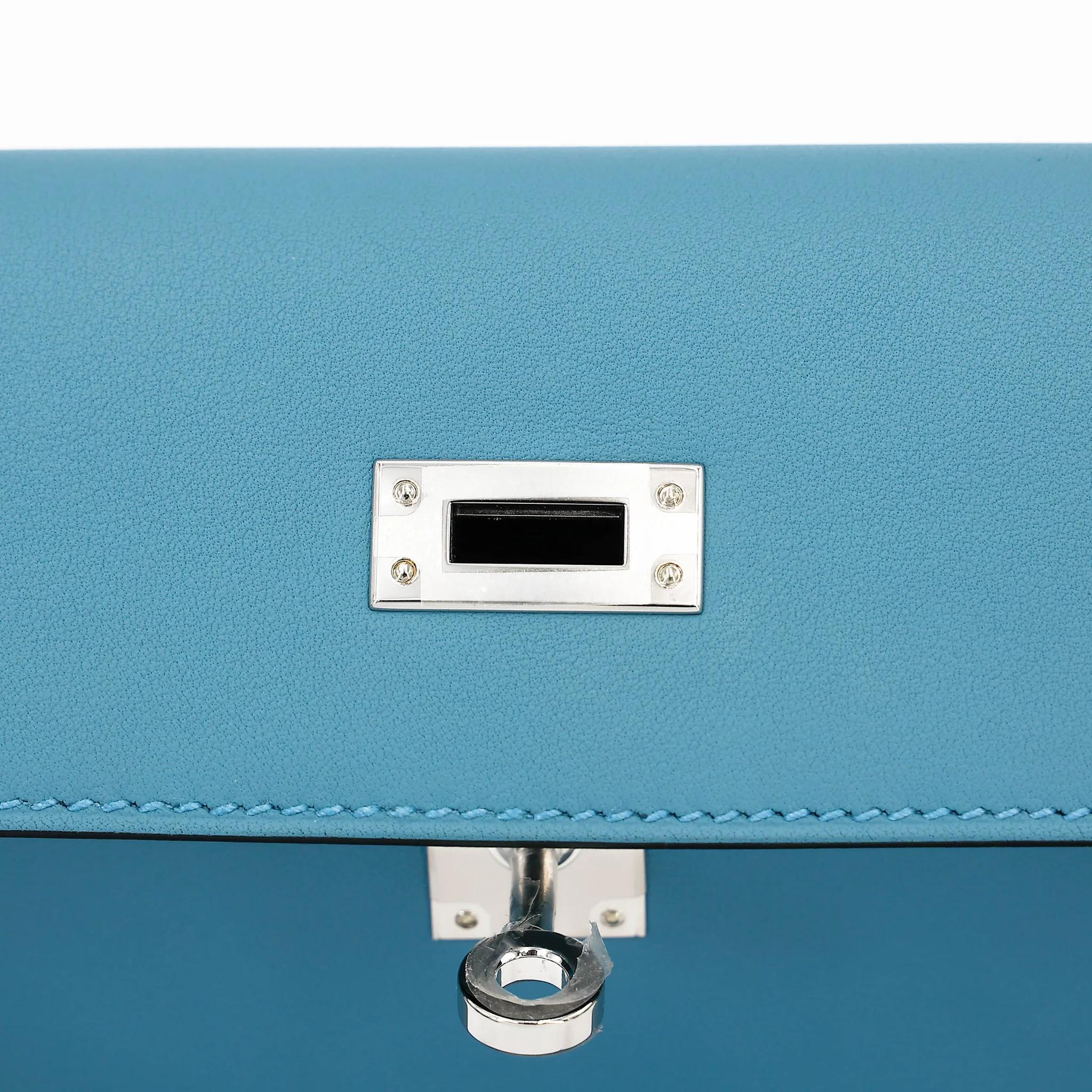 Unused ( Rank NS ) HERMÈS Limited Edition Kelly Danse Anate New Bleu Jean (D2) Swift Palladium hardware B (2023) - 14