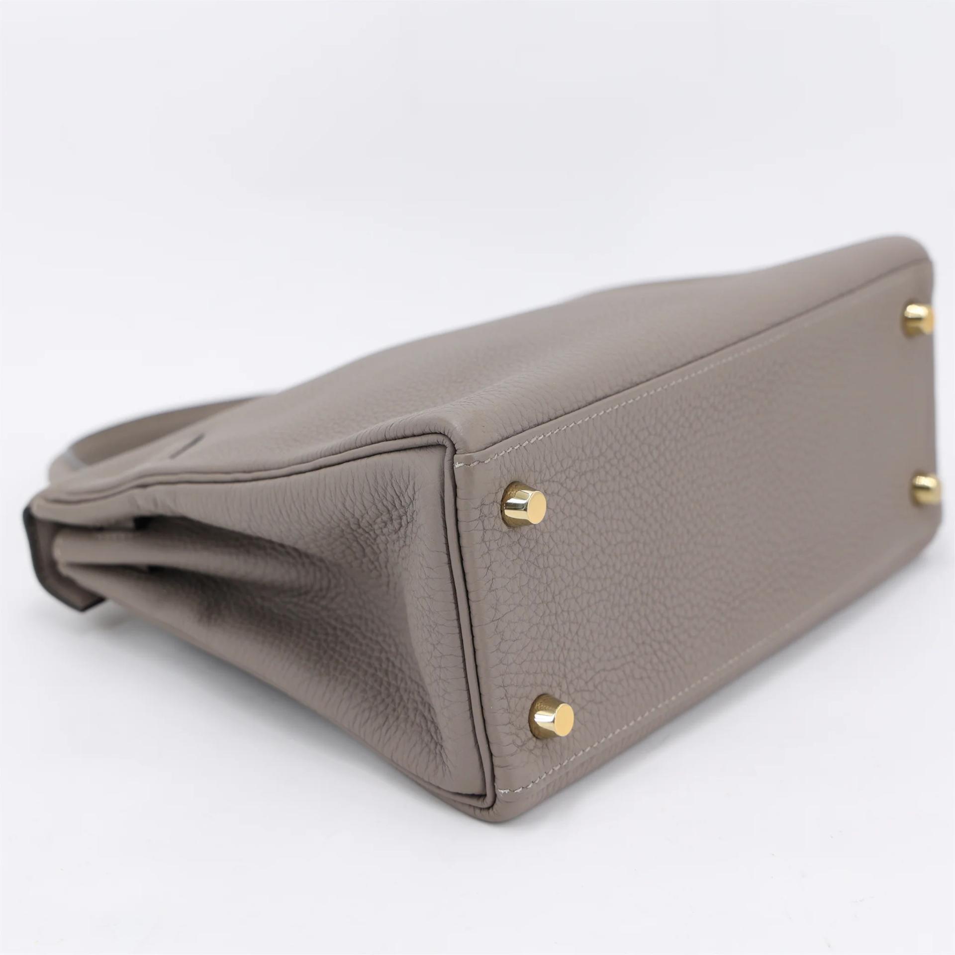 ランク SA HERMÈS エルメス ケリー25 グリアスファルト (M8) トゴ ゴールド金具 A刻印 (2017) - 6