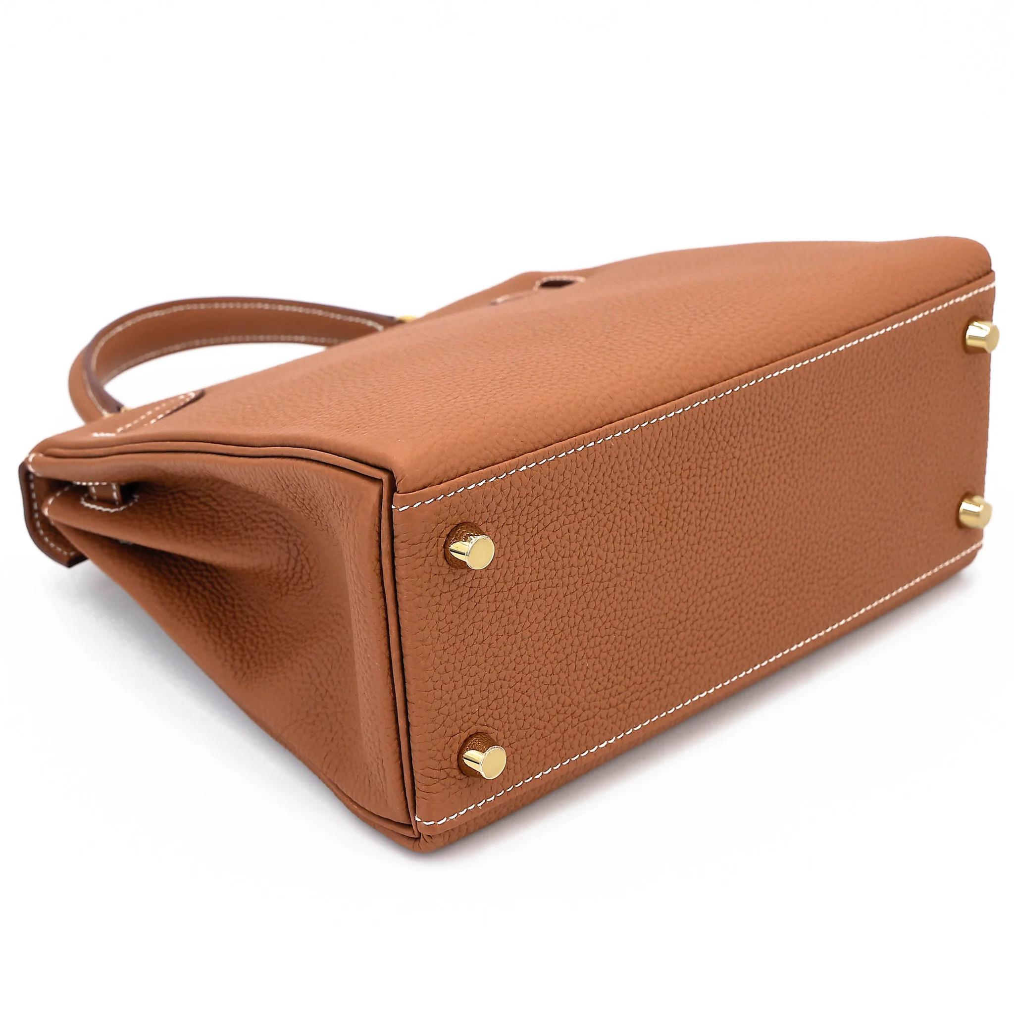 SA超美品 HERMÈS 愛馬仕 Kelly 25 37 金棕色 Gold Togo小牛皮 金扣 W刻 2024年 - 7