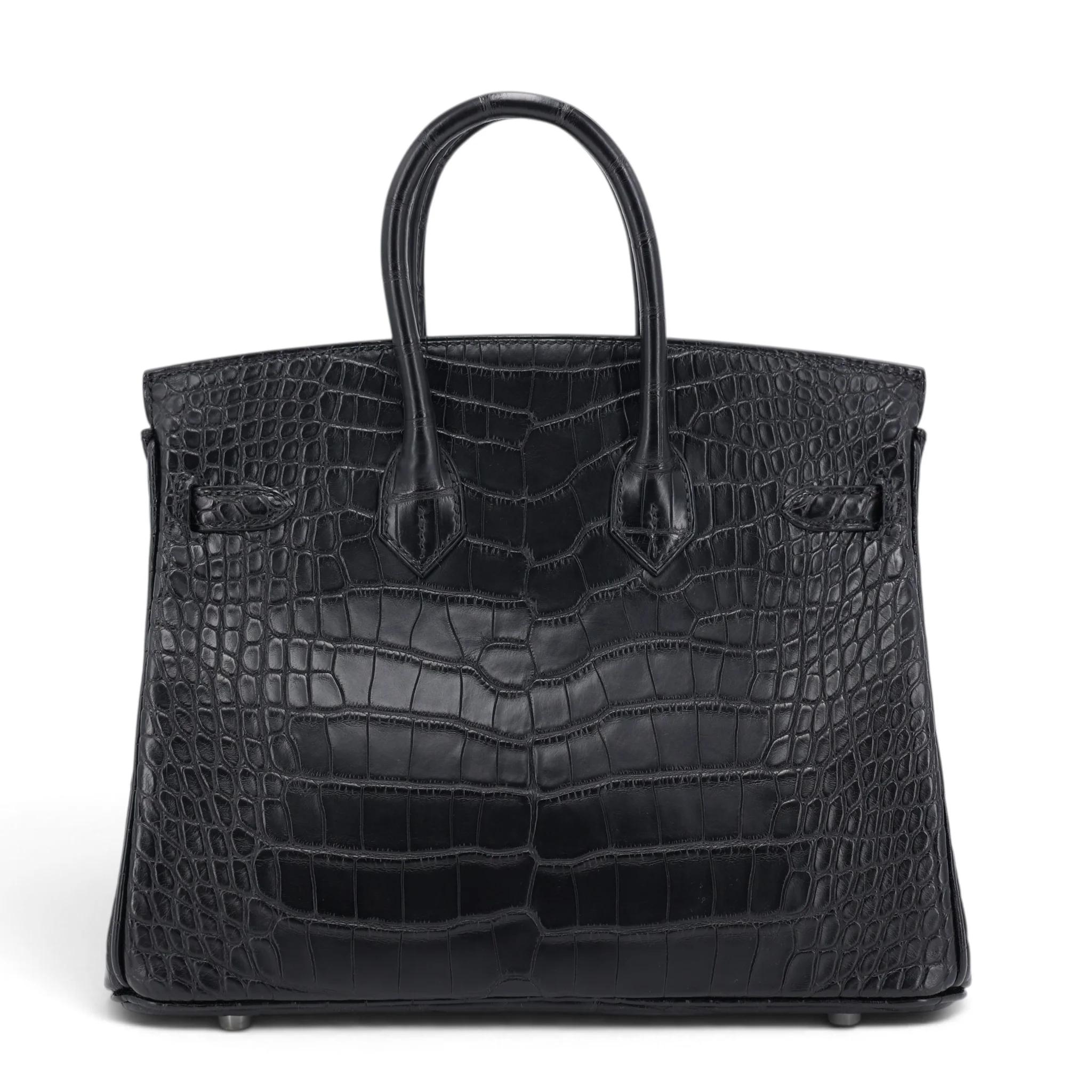 全新 HERMÈS 愛馬仕 Birkin 25 89 黑色 Noir (Black) □ 短吻鱷 霧面 銀扣 G刻 2026年 - 2