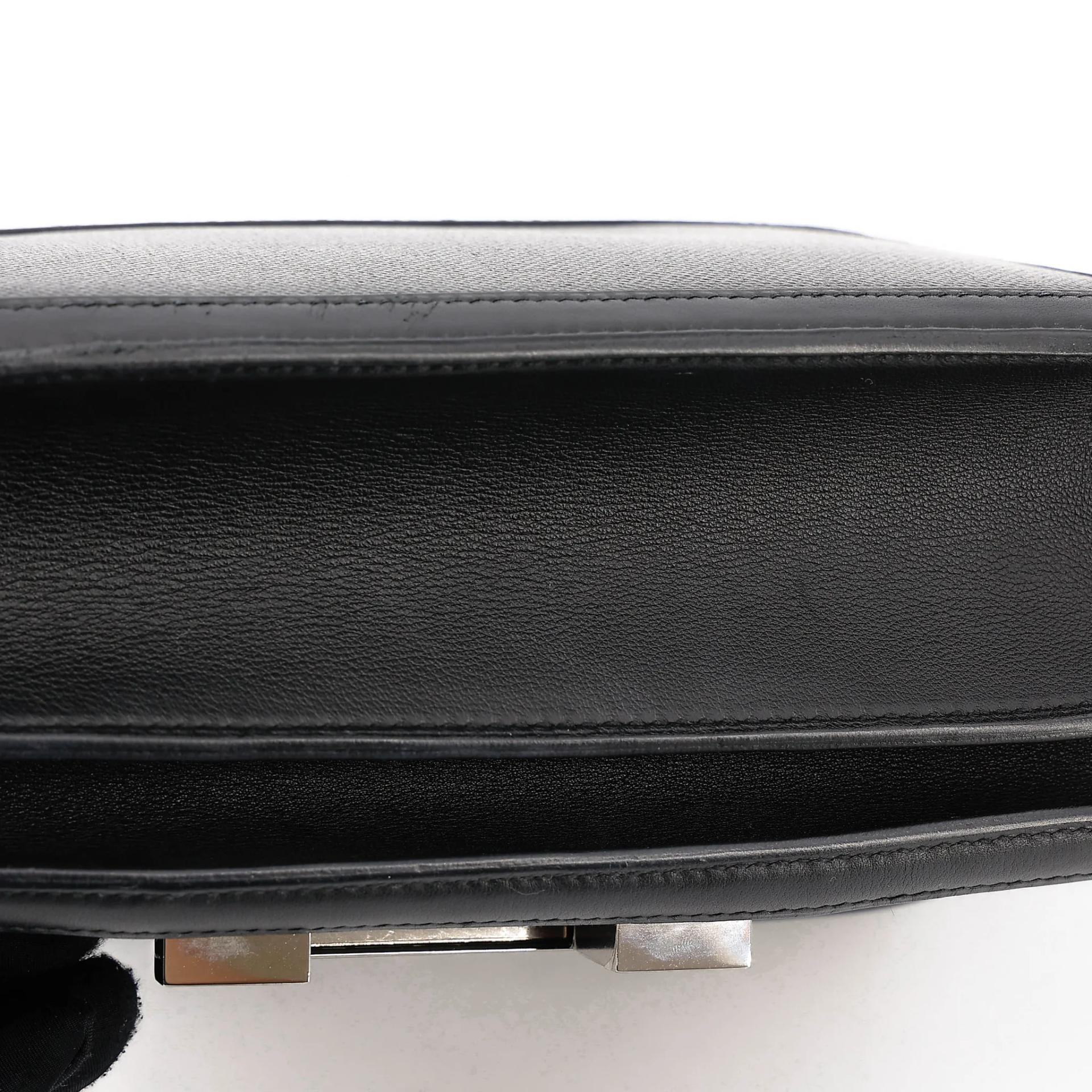 Very Good ( Rank A) HERMÈS Constance 24 Noir (89) Toile H canvas Swift Palladium hardware D (2019) - 13