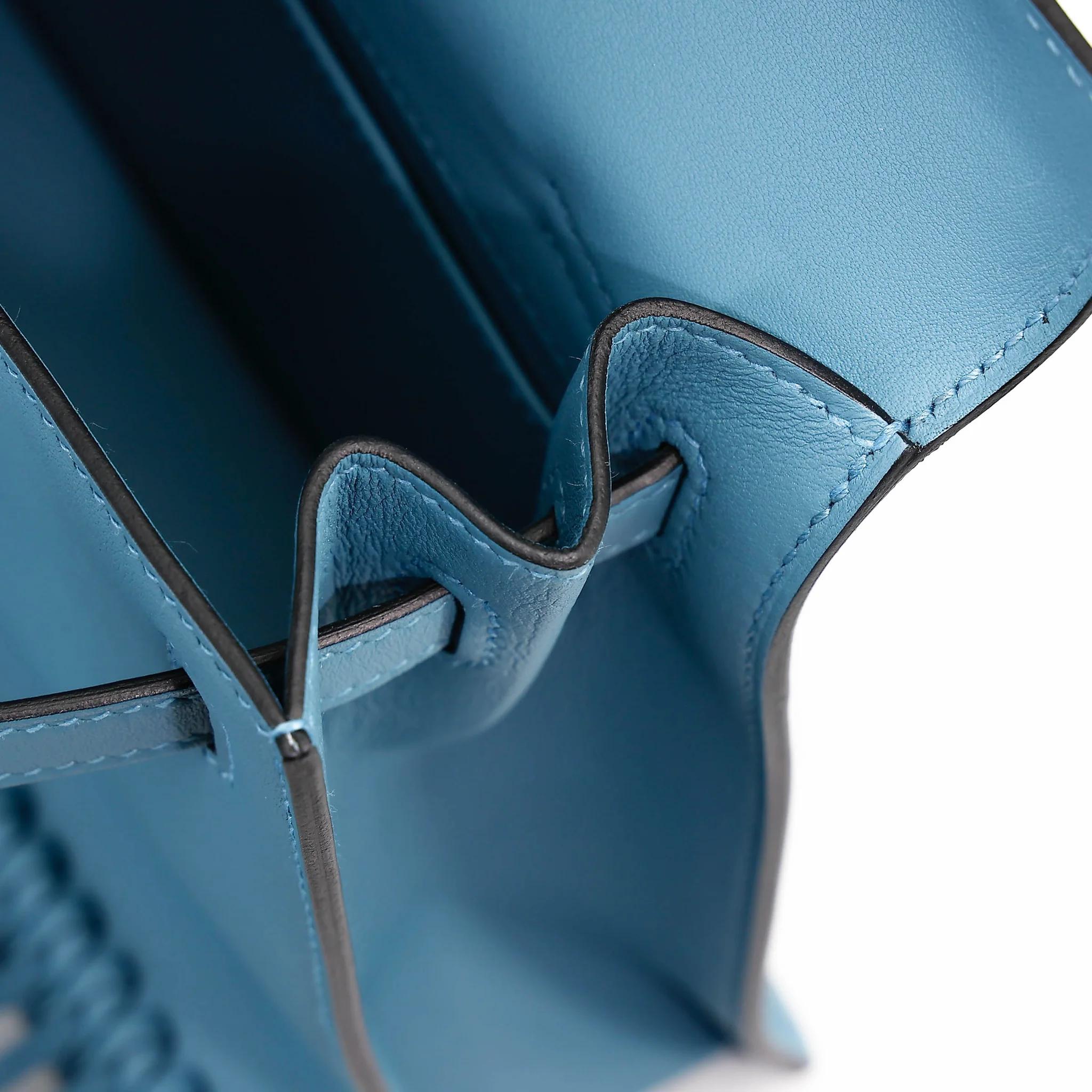 Unused ( Rank NS ) HERMÈS Limited Edition Kelly Danse Anate New Bleu Jean (D2) Swift Palladium hardware B (2023) - 19