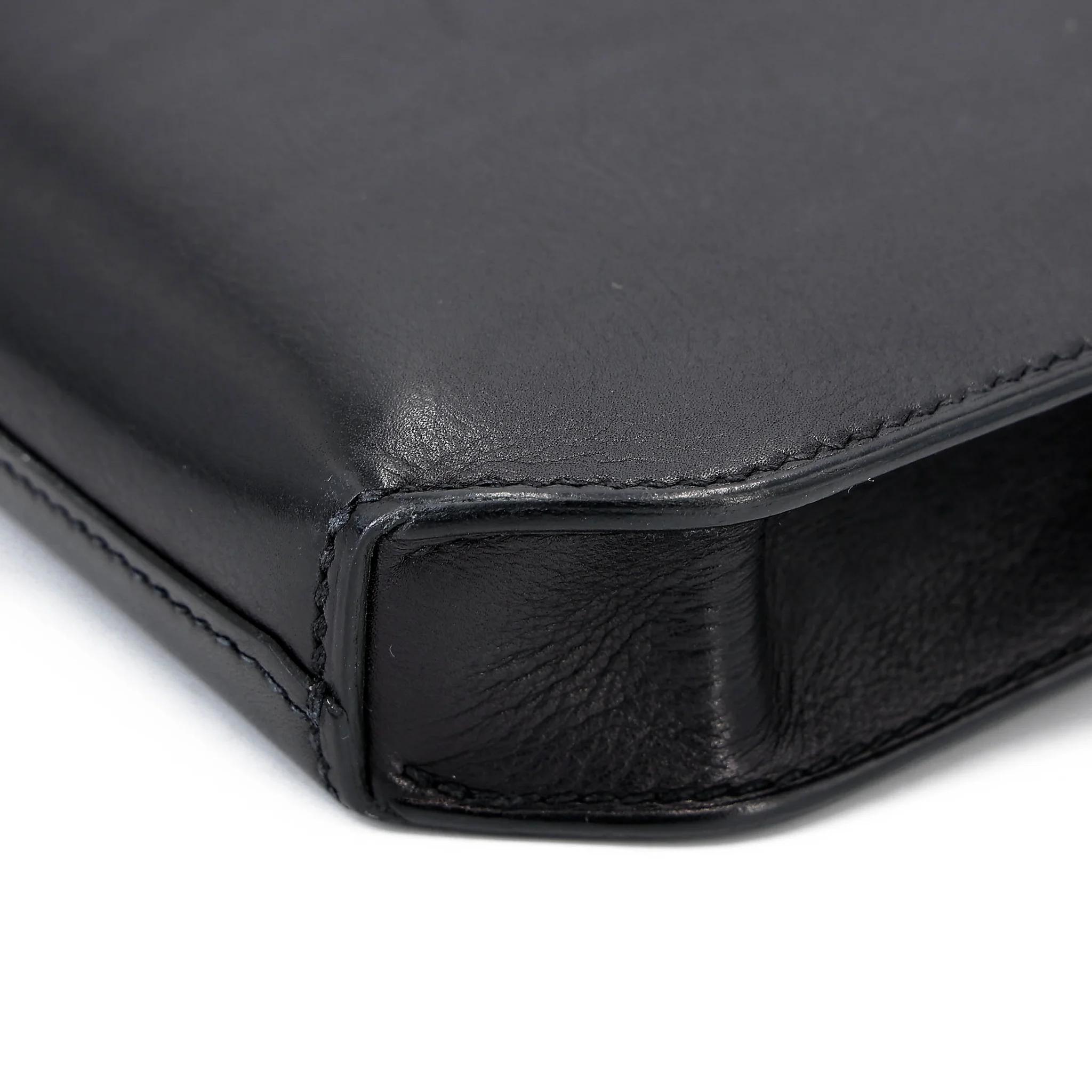 中古AB HERMÈS 愛馬仕 Kelly depeches 25 公文包 89 黑色 Noir (Black) Evergrain皮 金扣 Y刻 2020年 - 19