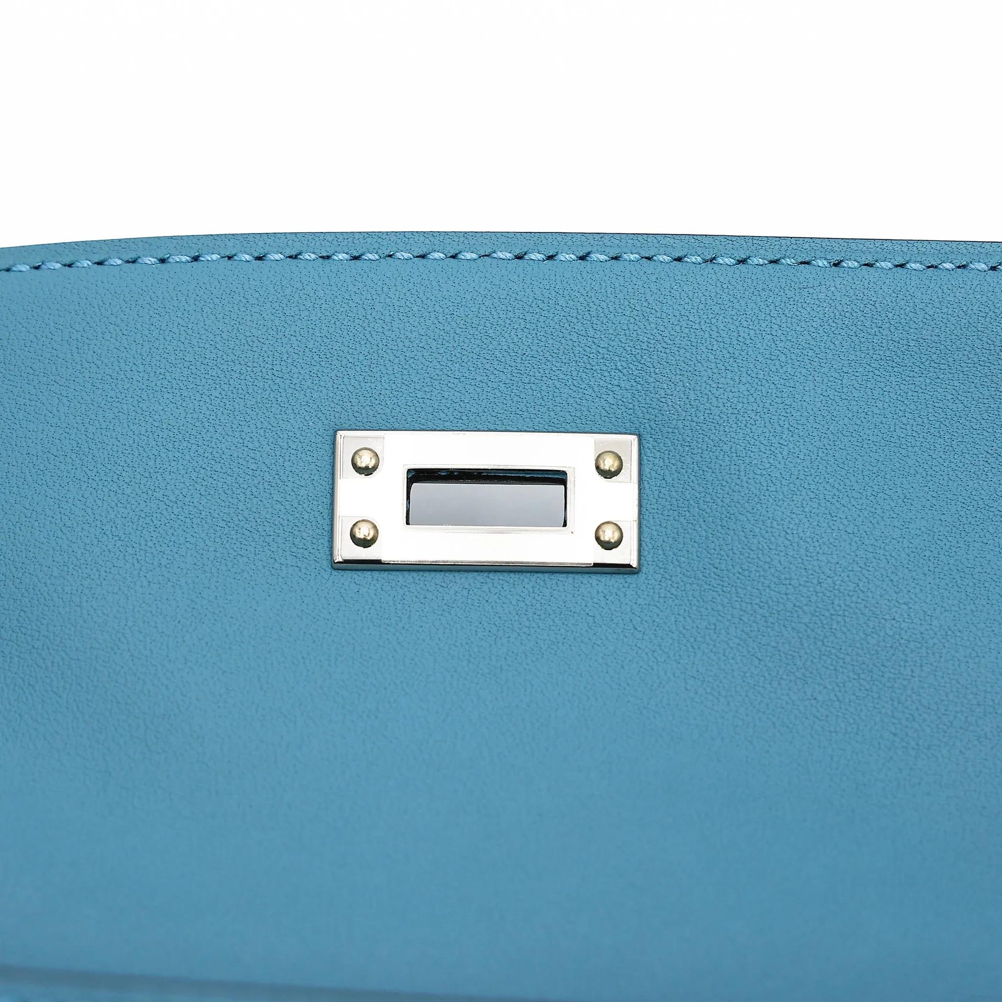 Unused ( Rank NS ) HERMÈS Limited Edition Kelly Danse Anate New Bleu Jean (D2) Swift Palladium hardware B (2023) - 15