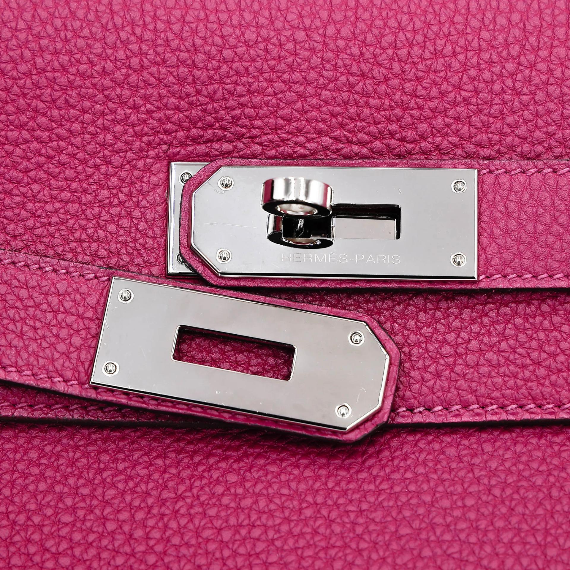 ランク A HERMÈS エルメス ケリー40 トスカ (K5) トゴ シルバー金具 □P刻印 (2012) - 16
