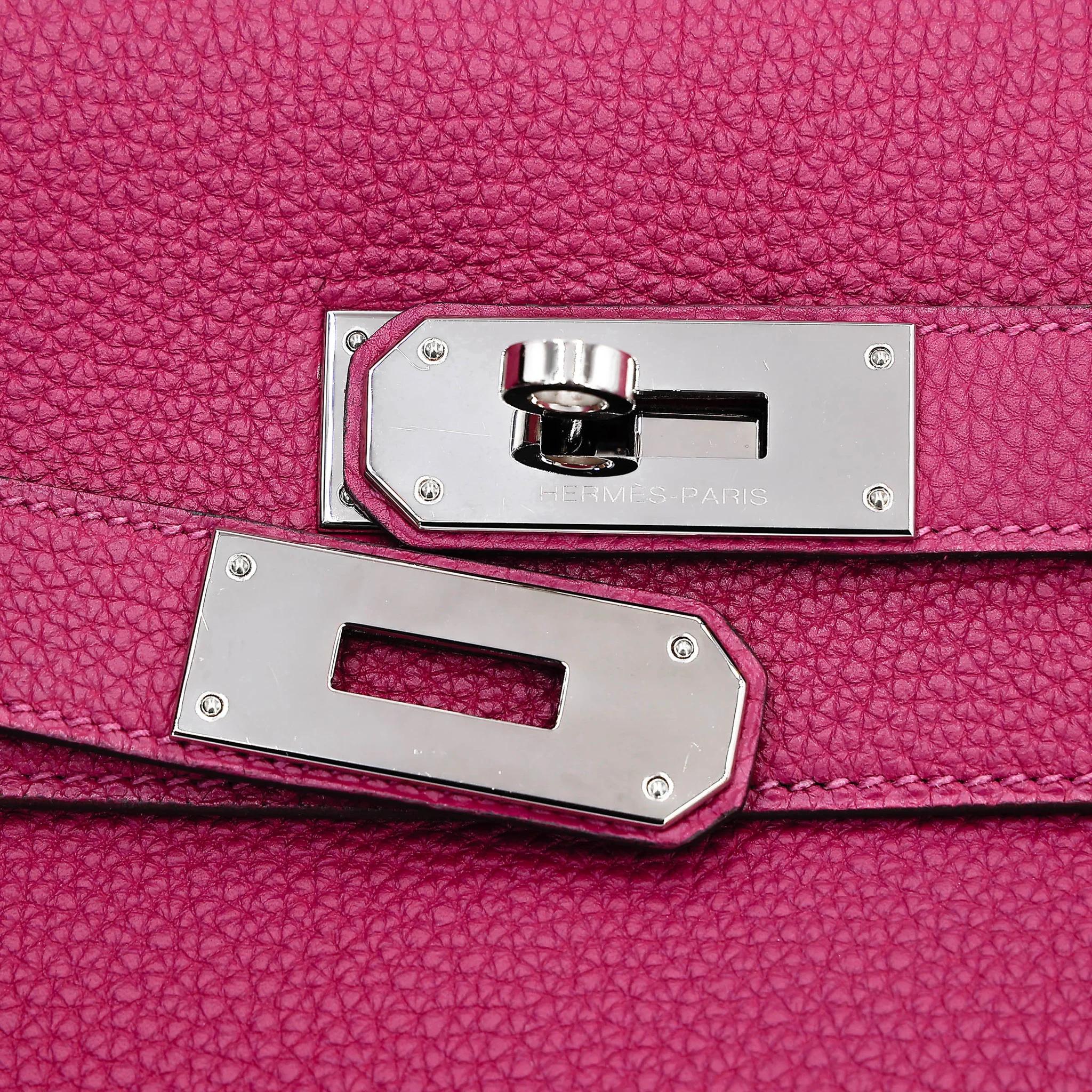 A美品 HERMÈS 愛馬仕 Kelly 40 K5 托斯卡紫 Tosca Togo小牛皮 銀扣 □P刻 2012年 - 16