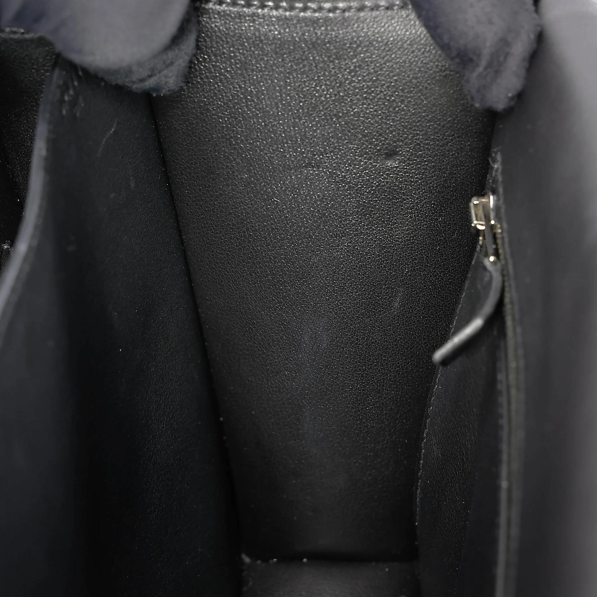 Very Good ( Rank A) HERMÈS Constance 24 Noir (89) Toile H canvas Swift Palladium hardware D (2019) - 28