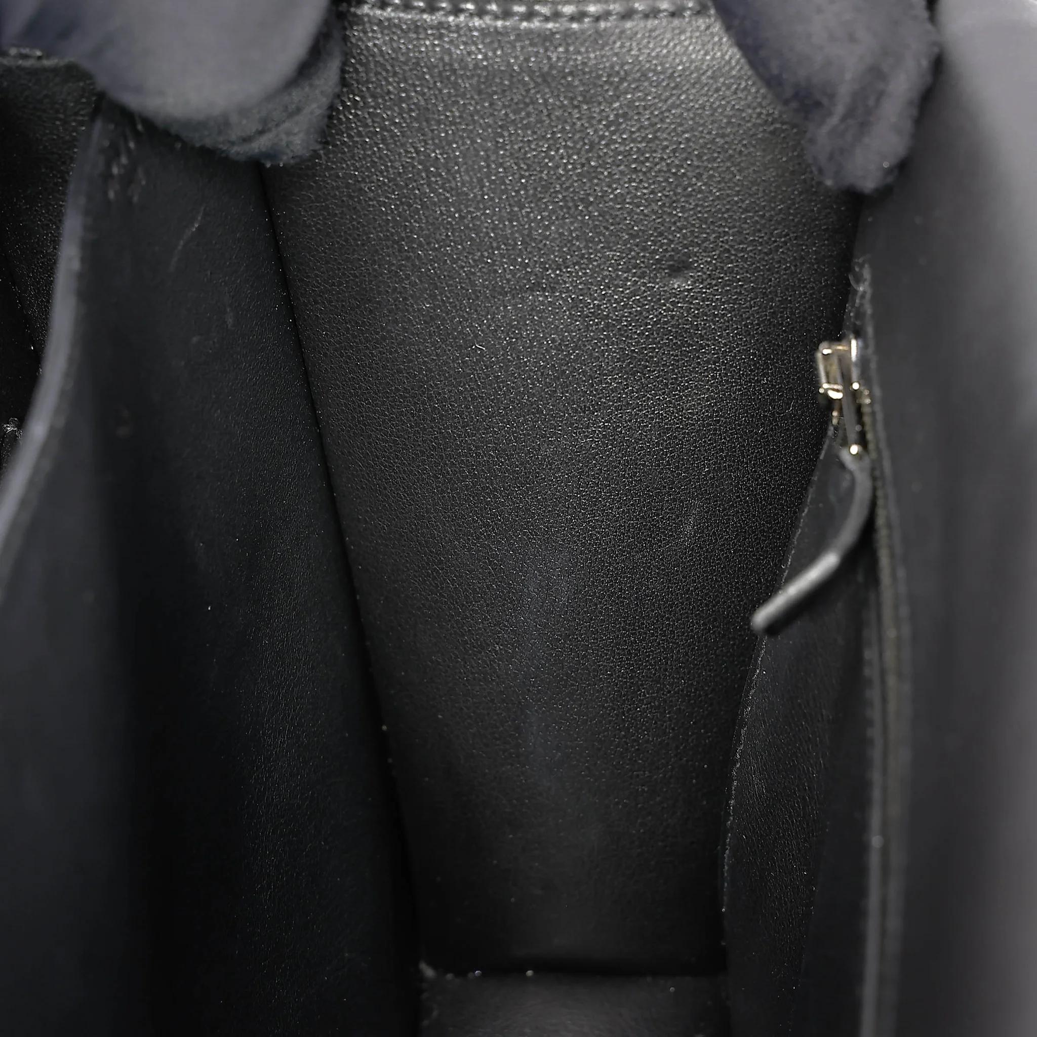 A美品 HERMÈS 愛馬仕 Constance 康康 24 89 黑色 Noir (Black) Toile H 帆布 Swift牛皮 銀扣 D刻 2019年 - 28