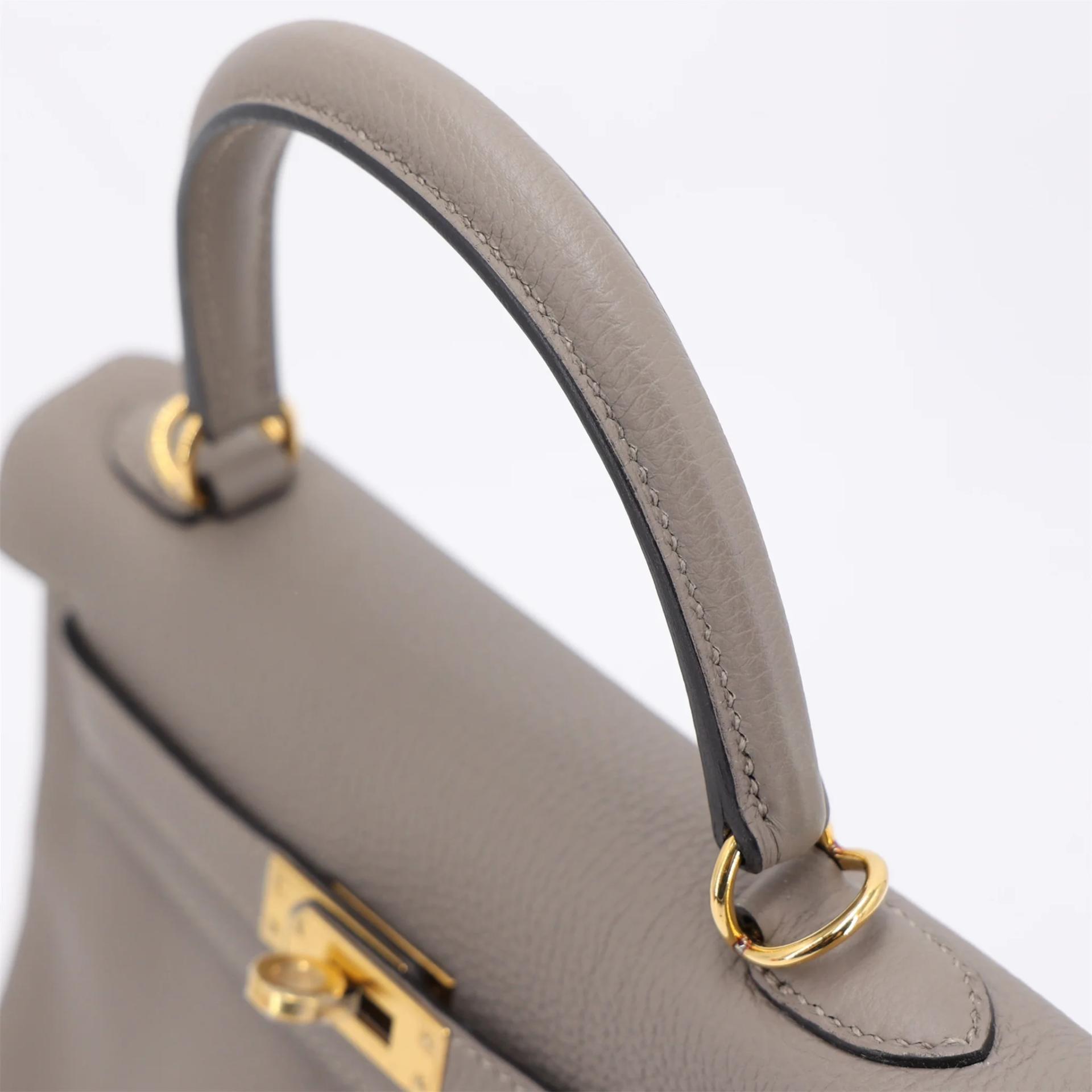 ランク SA HERMÈS エルメス ケリー25 グリアスファルト (M8) トゴ ゴールド金具 A刻印 (2017) - 3
