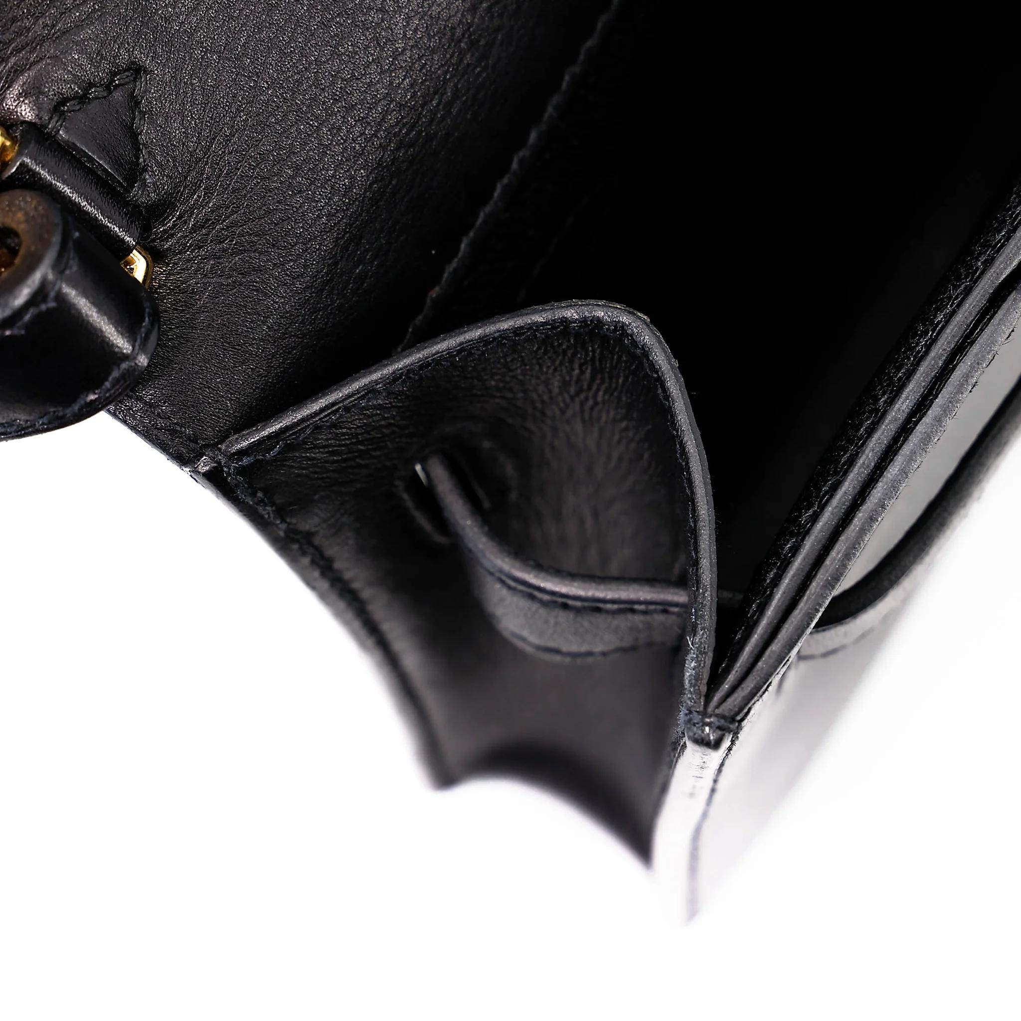 中古AB HERMÈS 愛馬仕 Kelly depeches 25 公文包 89 黑色 Noir (Black) Evergrain皮 金扣 Y刻 2020年 - 32