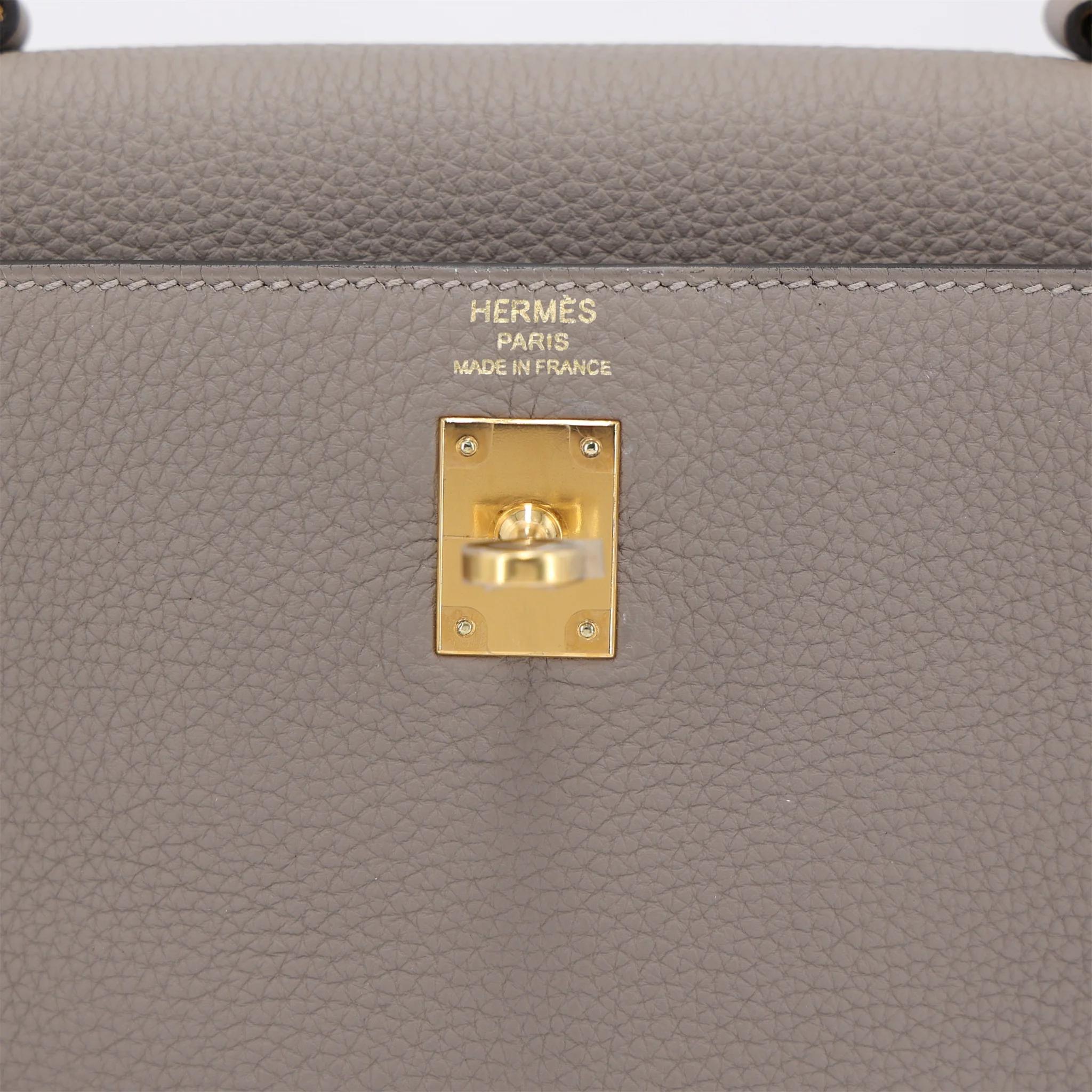 SA超美品 HERMÈS 愛馬仕 Kelly 25 M8 銀河灰 Gris Asphalte Togo小牛皮 金扣 A刻 2017年 - 10