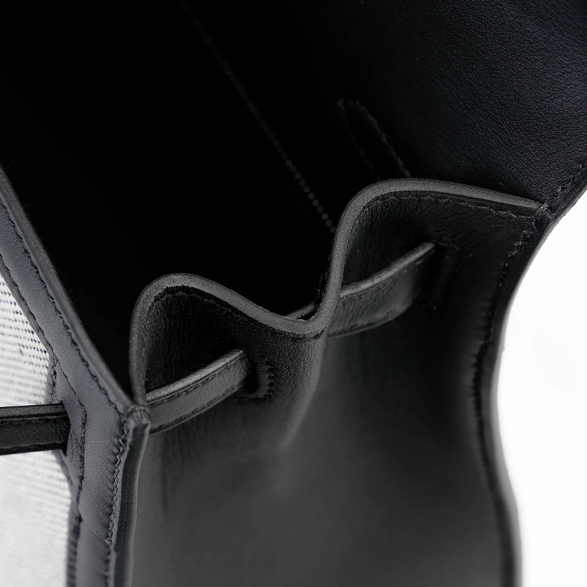 全新 HERMÈS 爱马仕 Kelly 25 外缝 89 黑色 Noir (Black) Toile H 帆布 Swift牛皮 银扣 G刻 2026年 - 17