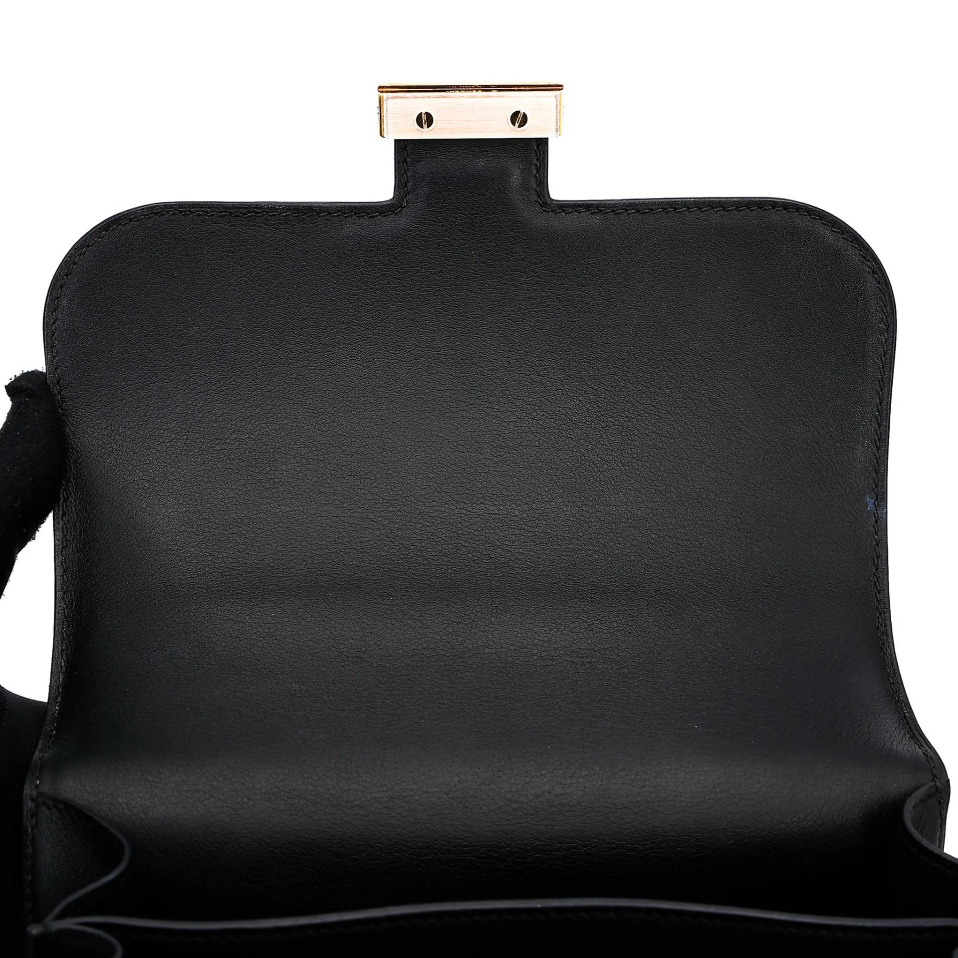 ランク A HERMÈS エルメス コンスタンス3 ミニ ブラック (89) スイフト ゴールド金具 A刻印 (2017) - 19