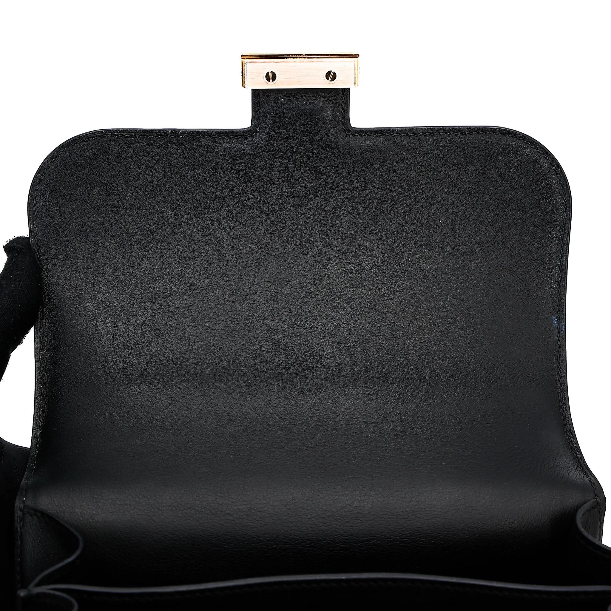 A美品 HERMÈS 愛馬仕 Constance 康康 Mini 19 89 黑色 Noir (Black) Swift牛皮 金扣 A刻 2017年 - 19