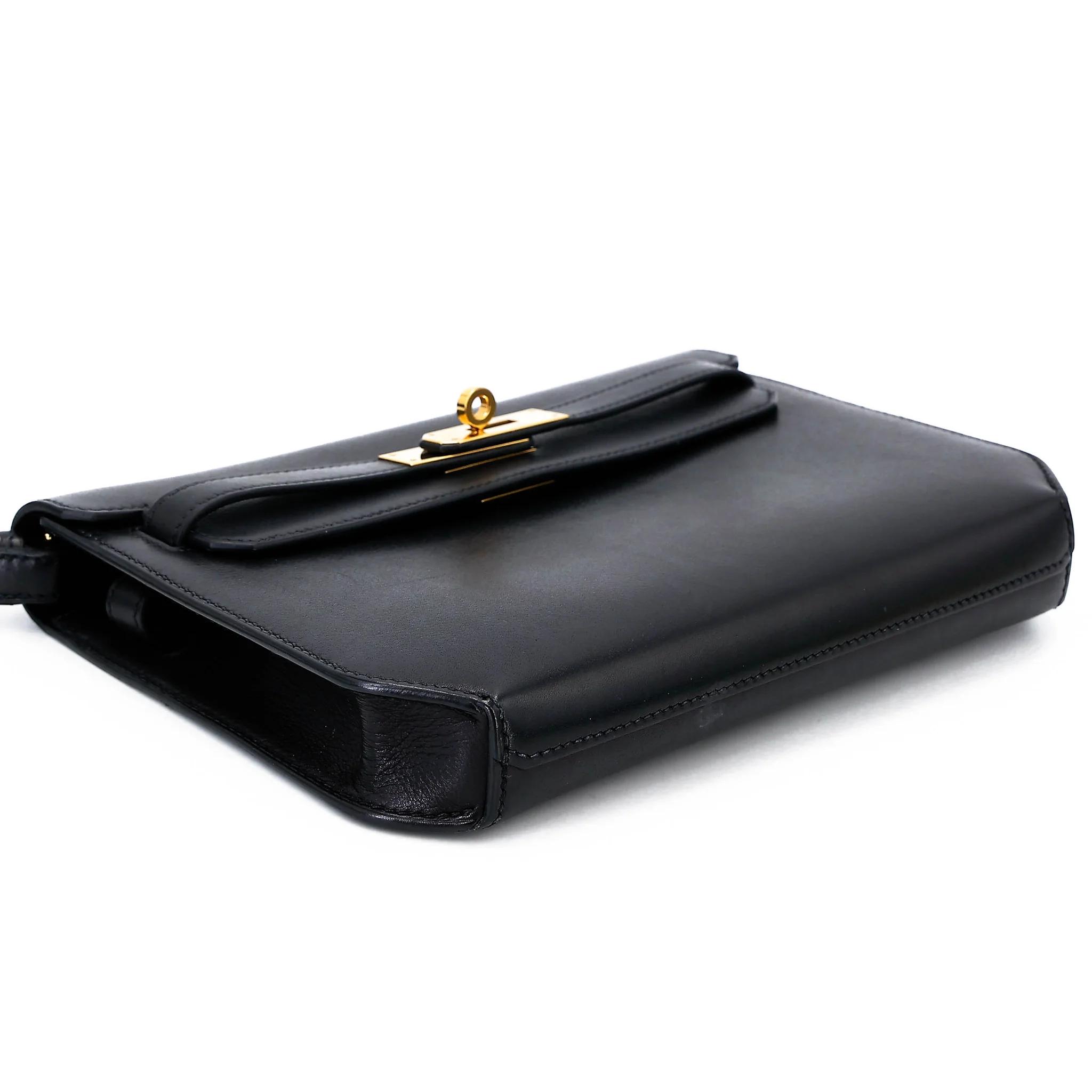 中古AB HERMÈS 愛馬仕 Kelly depeches 25 公文包 89 黑色 Noir (Black) Evergrain皮 金扣 Y刻 2020年 - 5
