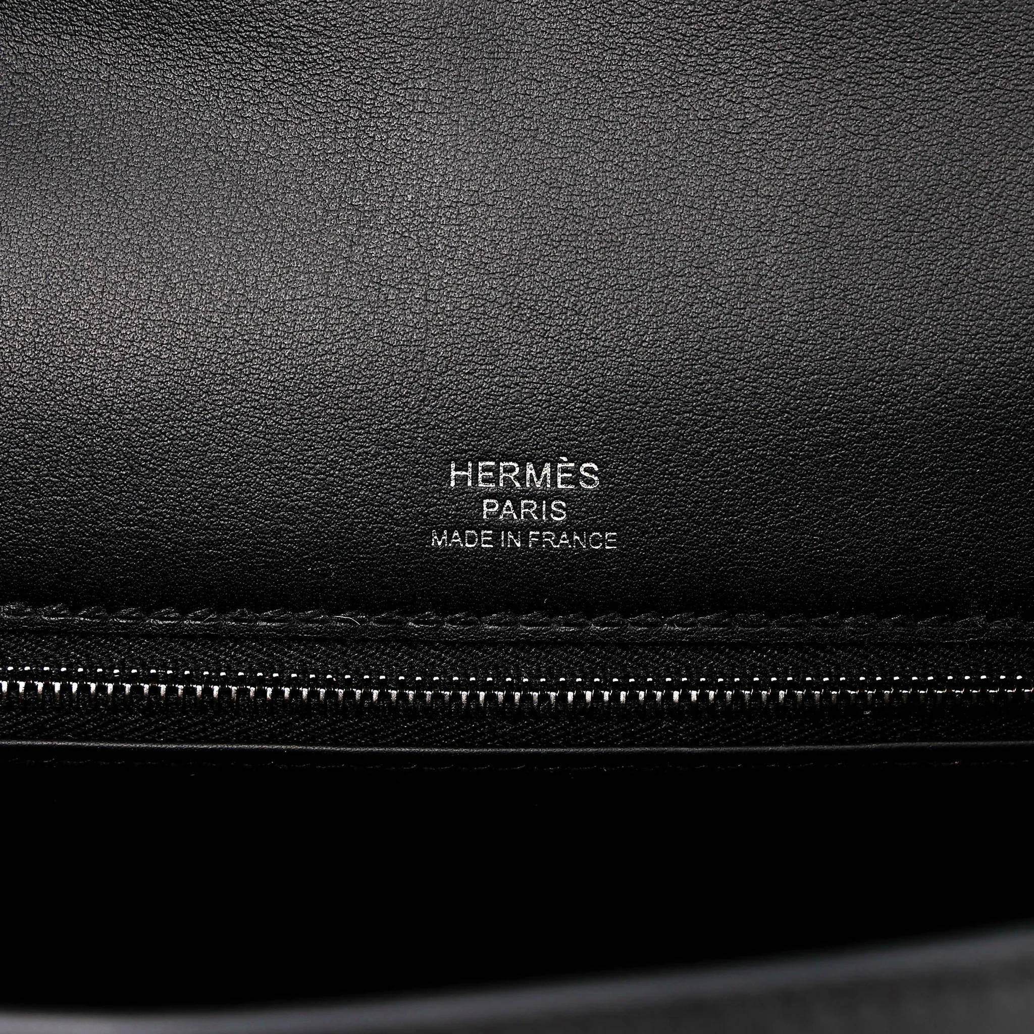 全新 HERMÈS 爱马仕 Kelly 25 外缝 89 黑色 Noir (Black) Toile H 帆布 Swift牛皮 银扣 G刻 2026年 - 14