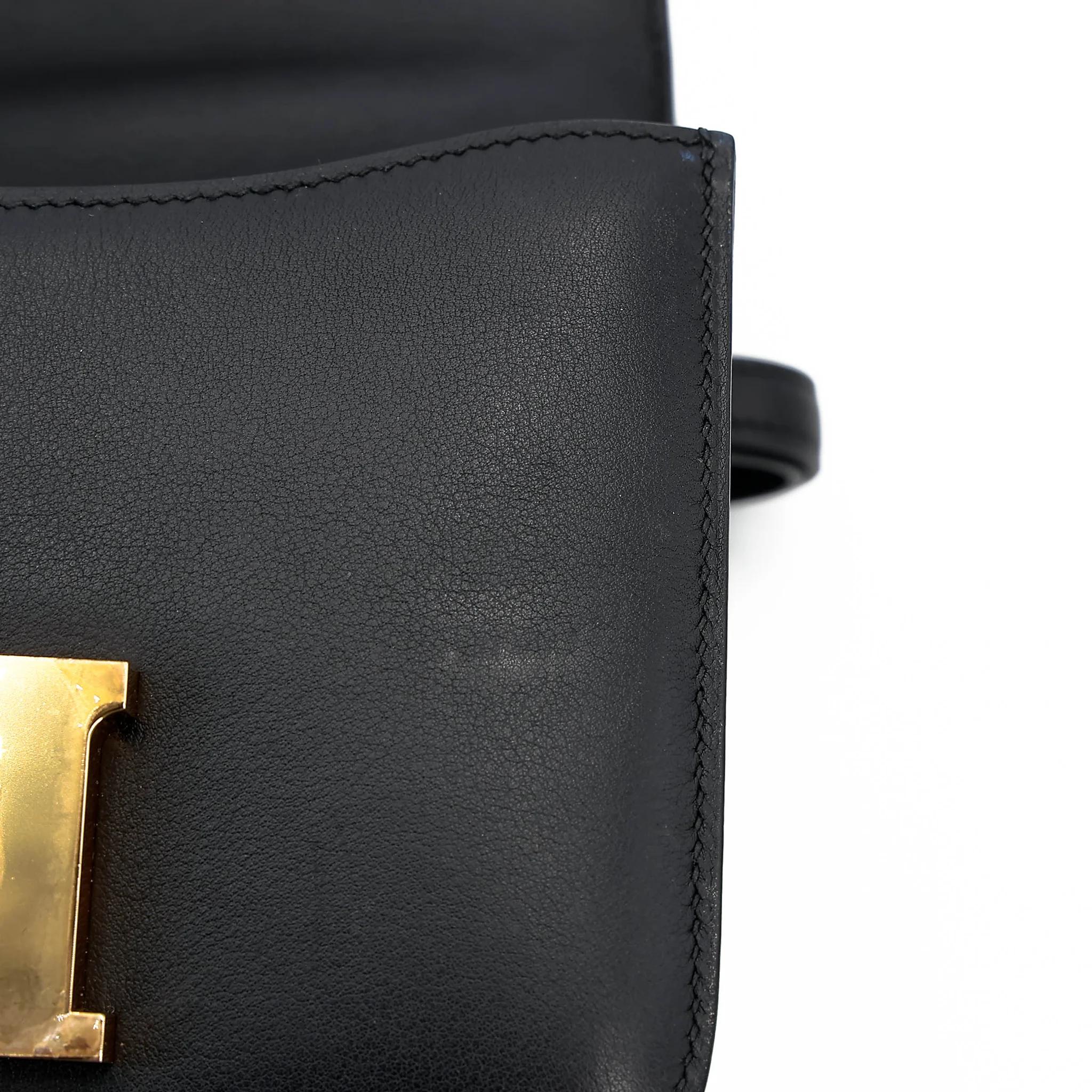 A美品 HERMÈS 愛馬仕 Constance 康康 Mini 19 89 黑色 Noir (Black) Swift牛皮 金扣 A刻 2017年 - 14