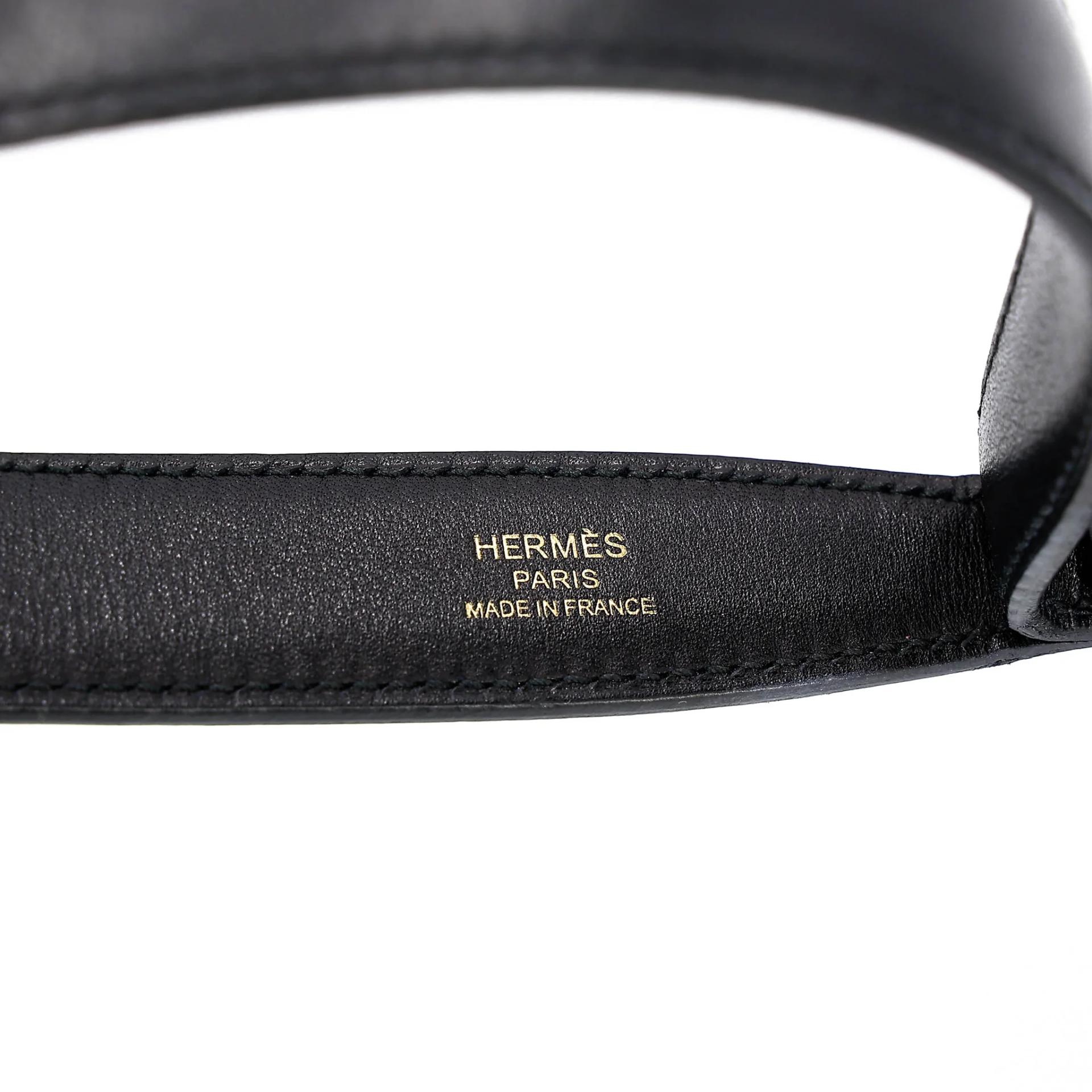 中古AB HERMÈS 爱马仕 Kelly depeches 25 公文包 89 黑色 Noir (Black) Evergrain皮 金扣 Y刻 2020年 - 48