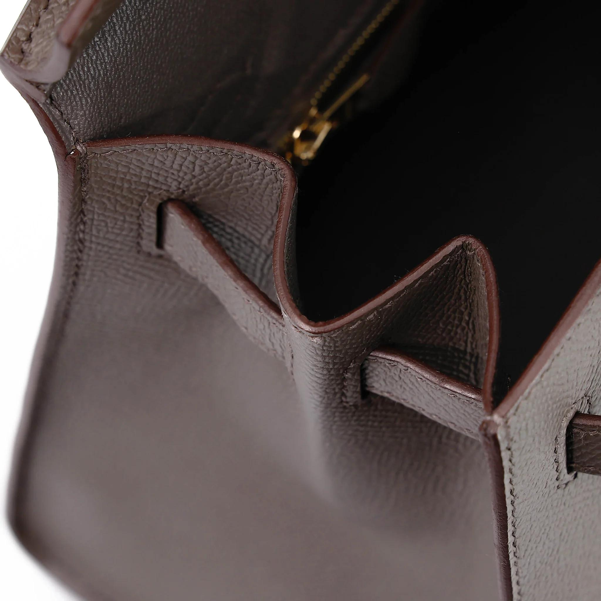 Very Good ( Rank A) HERMÈS Birkin 25 Sellier Etain (8F) Epsom Gold hardware Z (2021) - 20