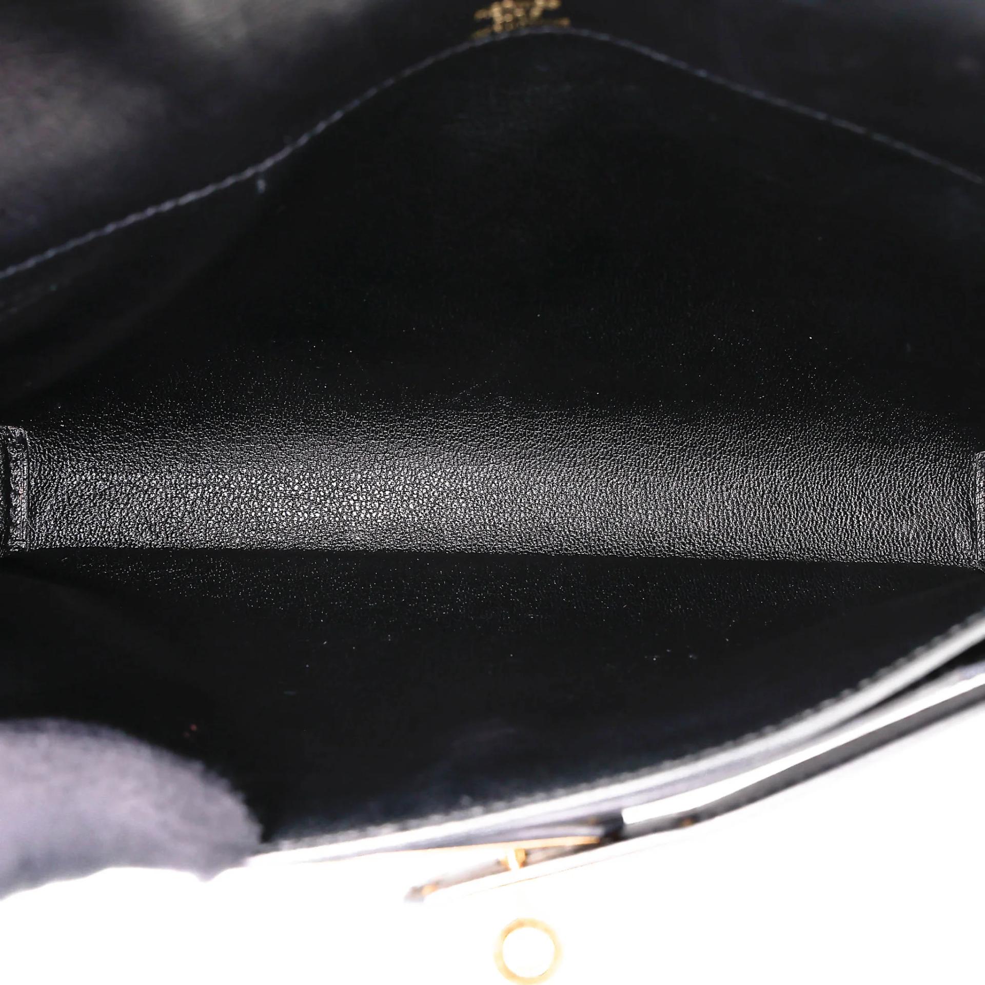 中古AB HERMÈS 爱马仕 Kelly depeches 25 公文包 89 黑色 Noir (Black) Evergrain皮 金扣 Y刻 2020年 - 43