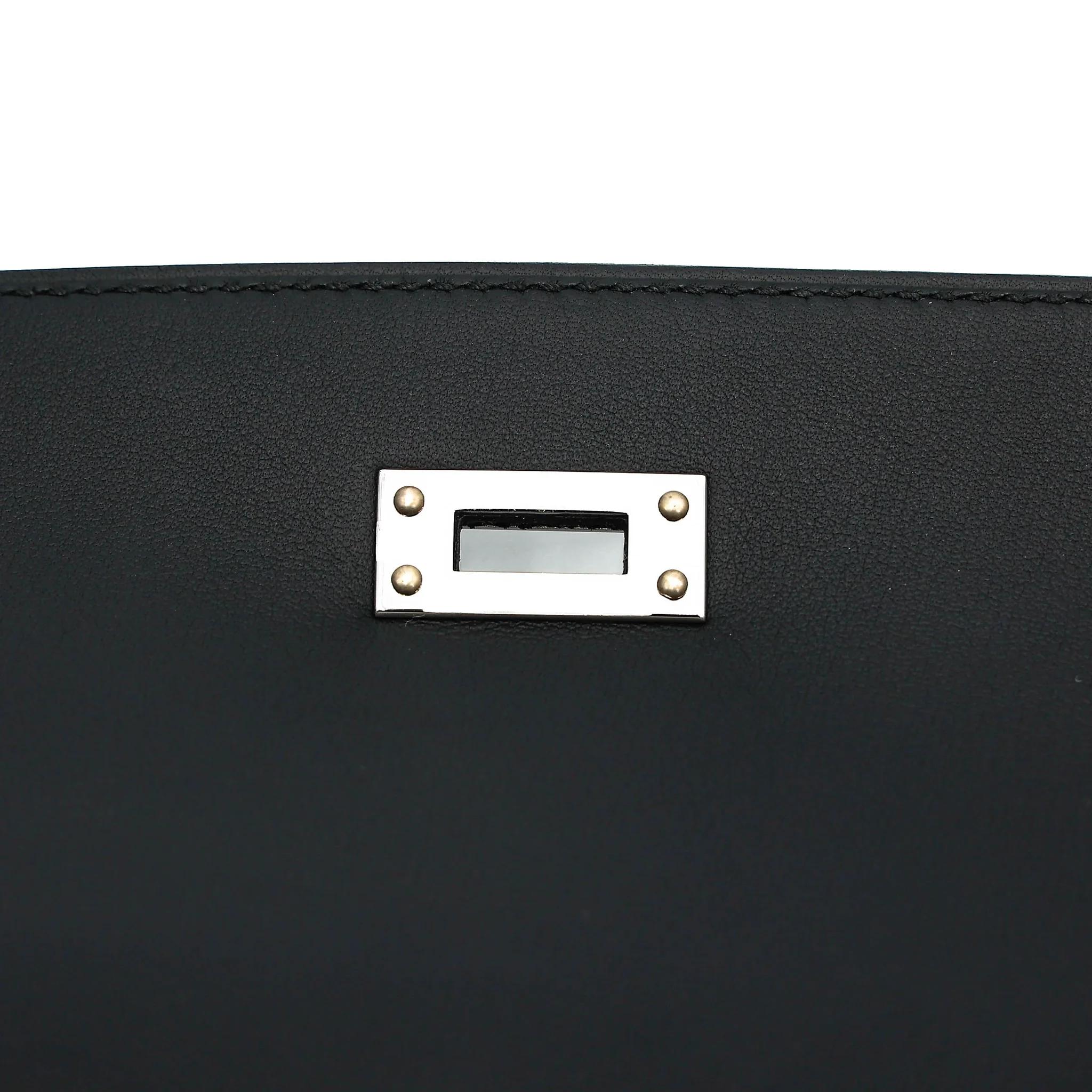 全新 HERMÈS 爱马仕 Kelly 25 外缝 89 黑色 Noir (Black) Toile H 帆布 Swift牛皮 银扣 G刻 2026年 - 11
