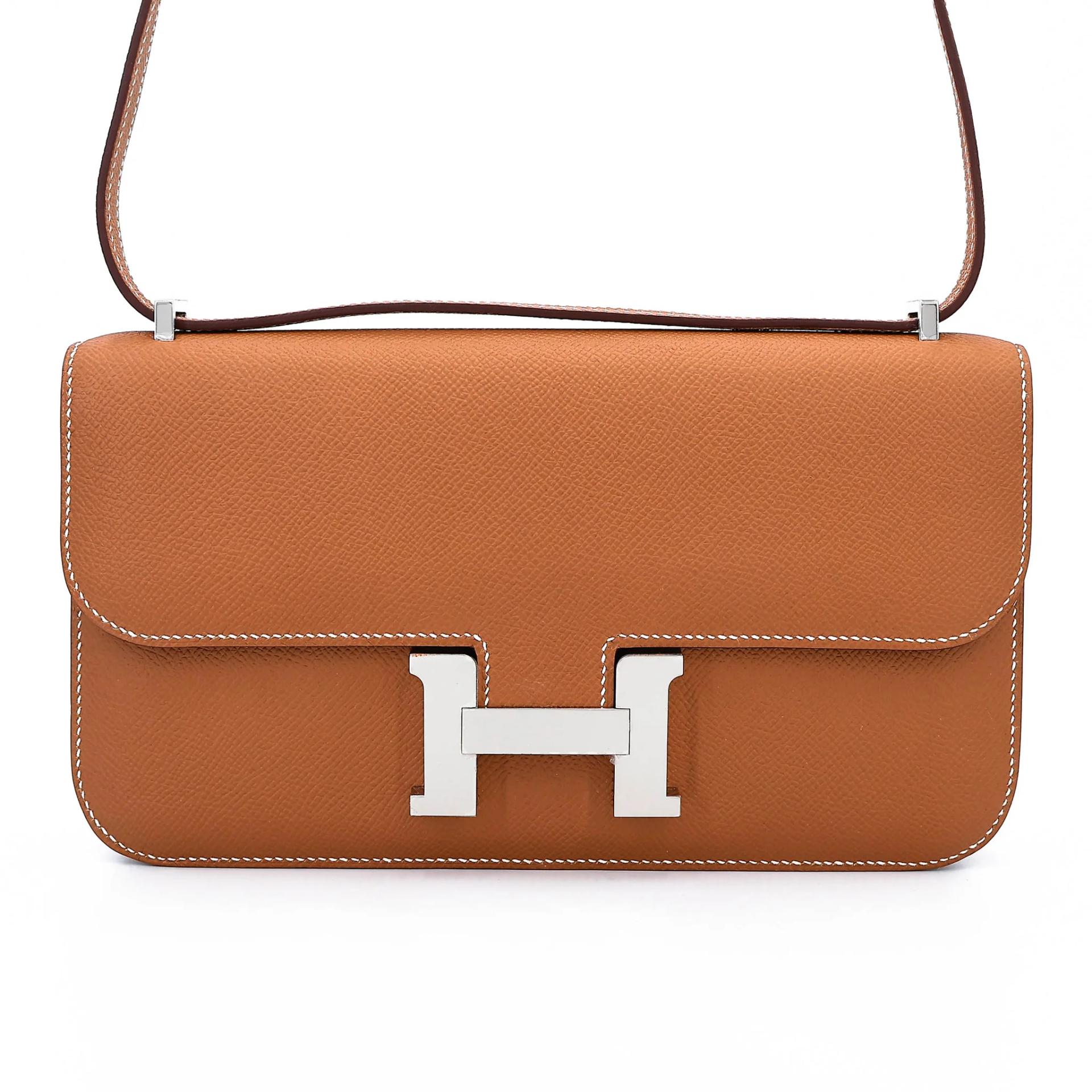 未使用保存品 HERMÈS 爱马仕 Constance 康康 Elan 37 金棕色 Gold Epsom牛皮 银扣 W刻 2024年 - 1