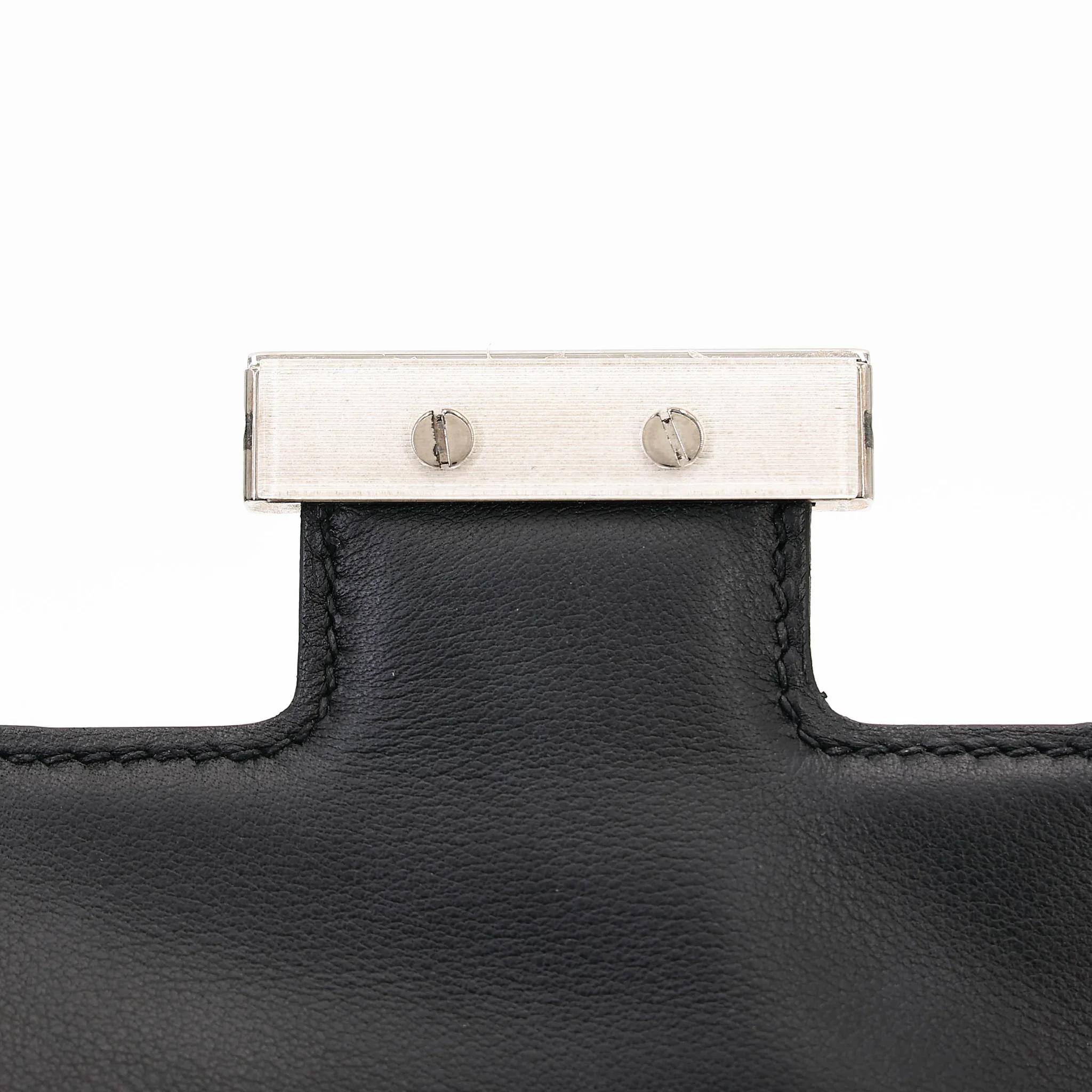 A美品 HERMÈS 愛馬仕 Constance 康康 24 89 黑色 Noir (Black) Toile H 帆布 Swift牛皮 銀扣 D刻 2019年 - 19