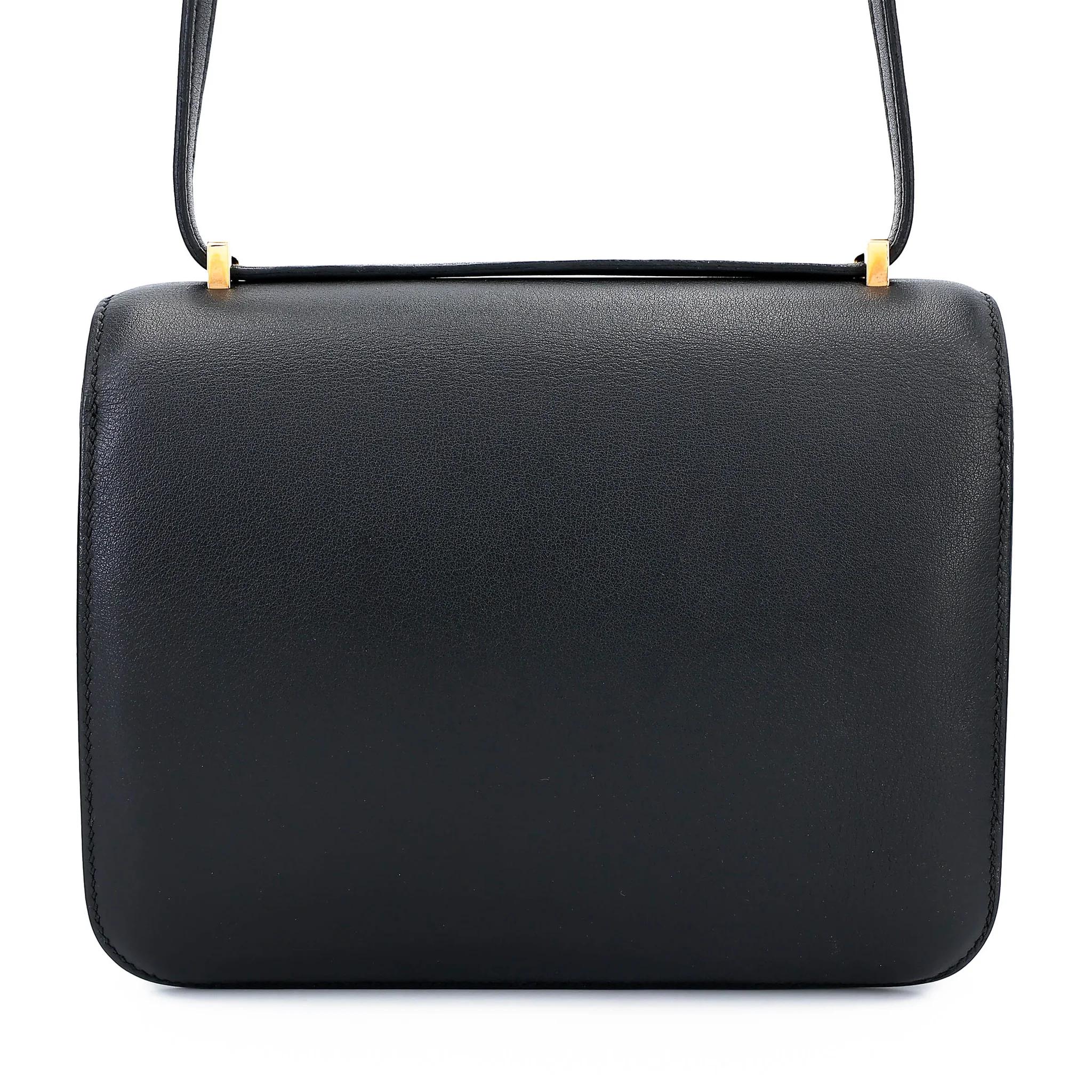 A美品 HERMÈS 愛馬仕 Constance 康康 Mini 19 89 黑色 Noir (Black) Swift牛皮 金扣 A刻 2017年 - 2