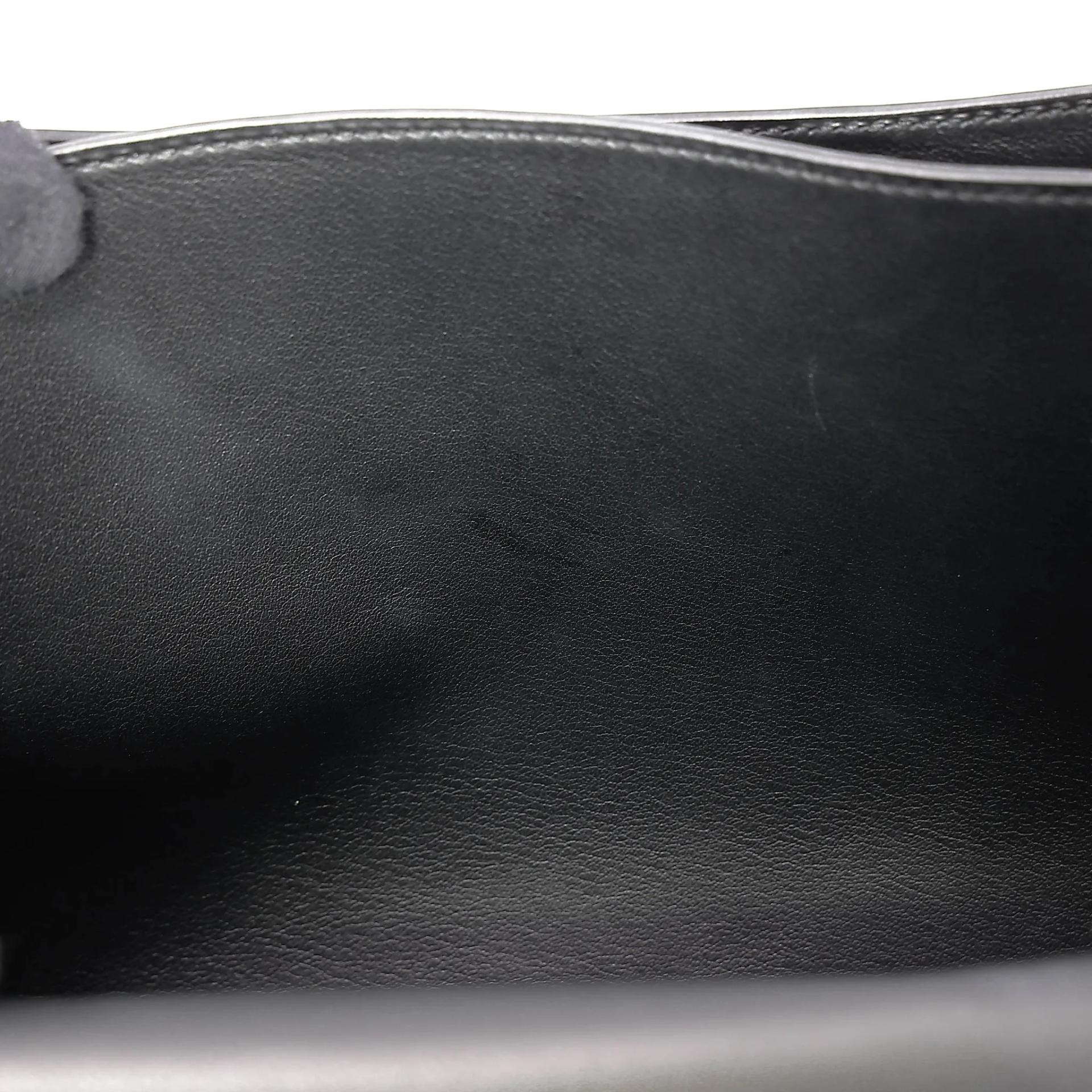 Very Good ( Rank A) HERMÈS Constance 24 Noir (89) Toile H canvas Swift Palladium hardware D (2019) - 29