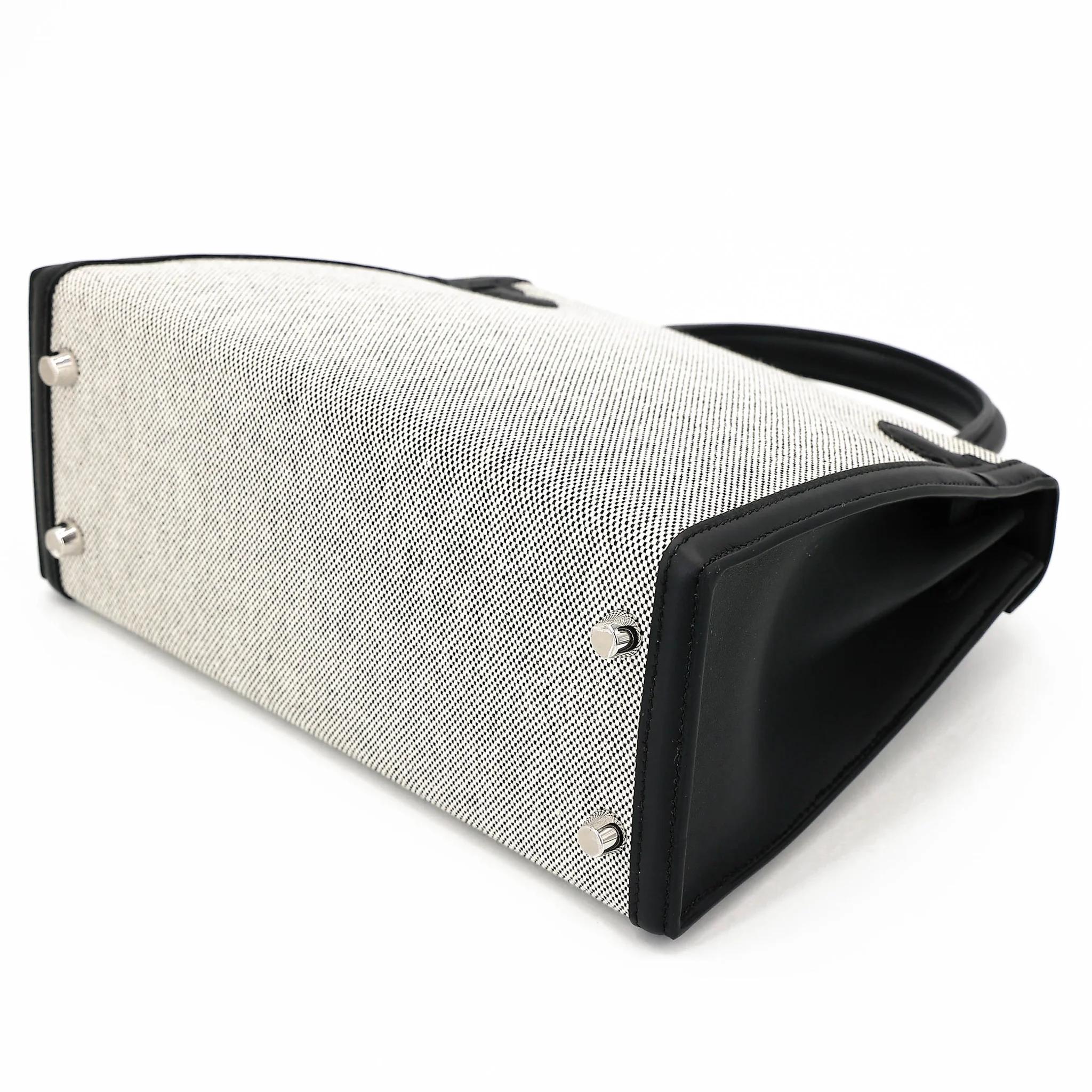 全新 HERMÈS 爱马仕 Kelly 25 外缝 89 黑色 Noir (Black) Toile H 帆布 Swift牛皮 银扣 G刻 2026年 - 6