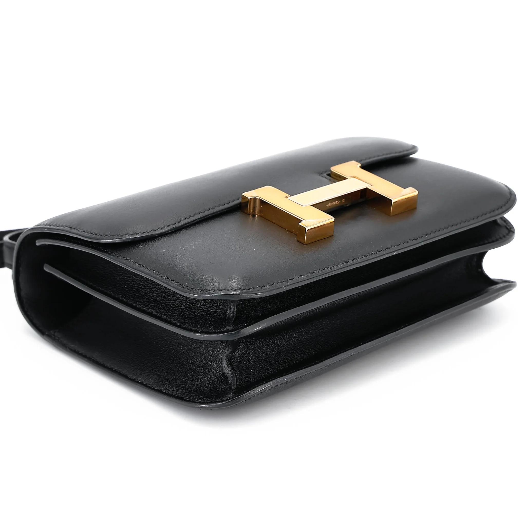 A美品 HERMÈS 愛馬仕 Constance 康康 Mini 19 89 黑色 Noir (Black) Swift牛皮 金扣 A刻 2017年 - 5