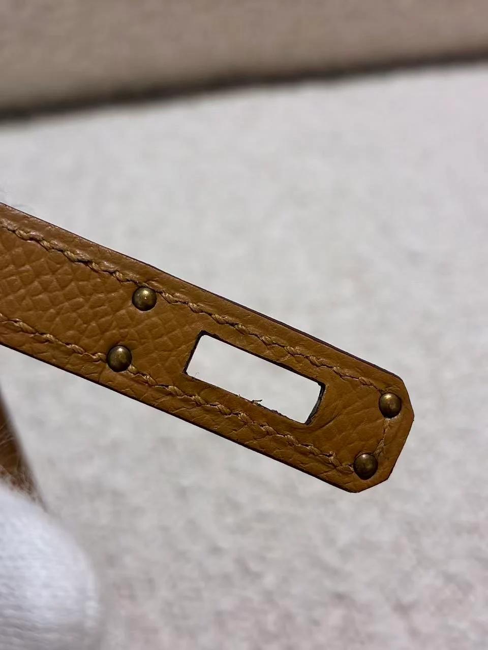 SA超美品 HERMÈS 爱马仕 Kelly 25 外缝 2S 芝麻色 Sesame Epsom牛皮 金扣 B刻 2023年 - 24