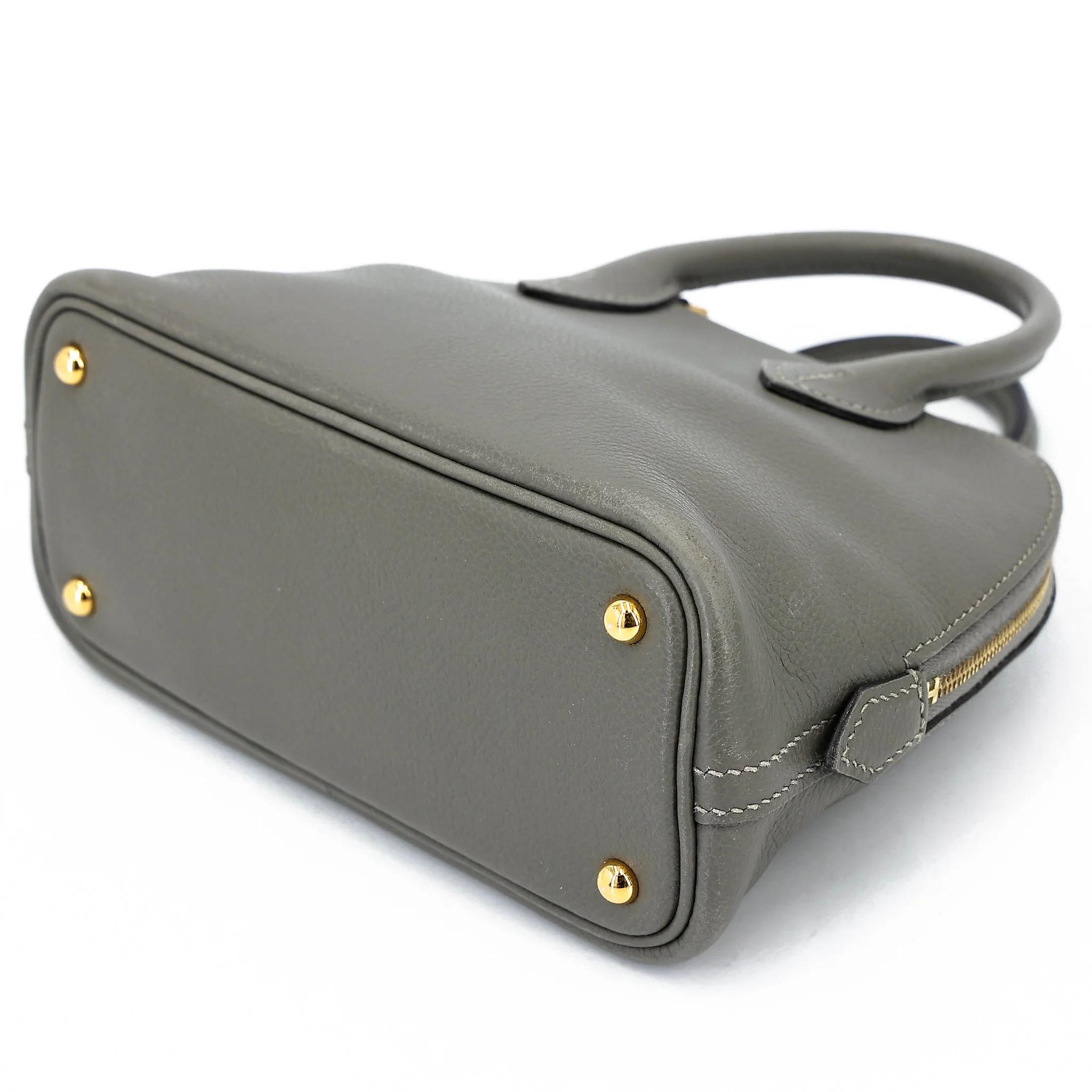SA超美品 HERMÈS 愛馬仕 Mini Bolide 1923 0L Gris Meyer 積雨雲灰 Evercolor皮 金扣 W刻 2024年 - 4